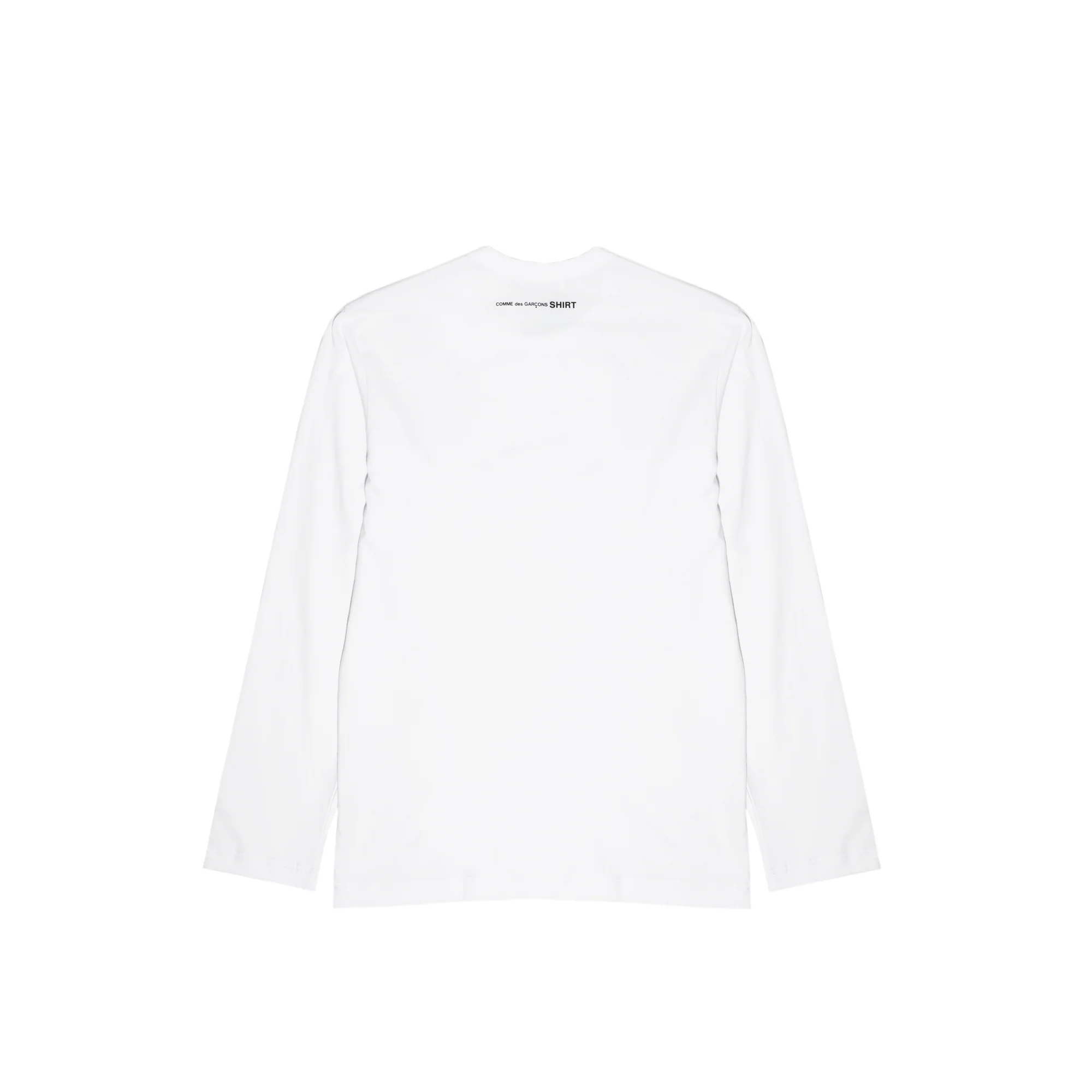 Comme Des Garcons Shirt Mens Back Print LS Tee White - Image 2