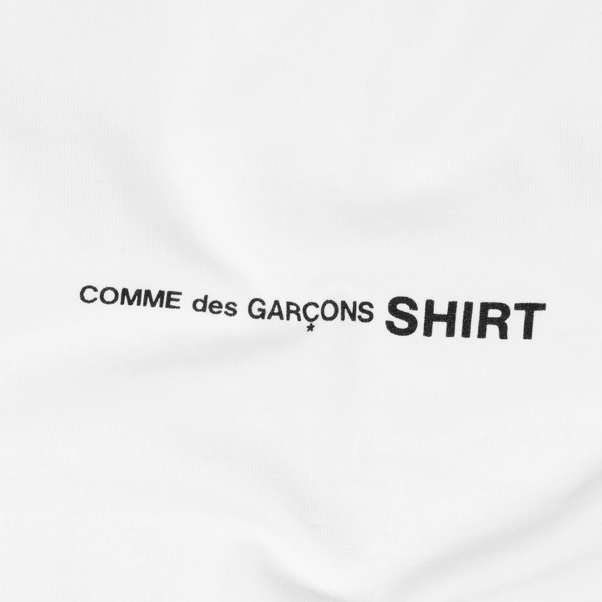 Comme Des Garcons Shirt Mens Oversized Logo SS Tee White - Image 4