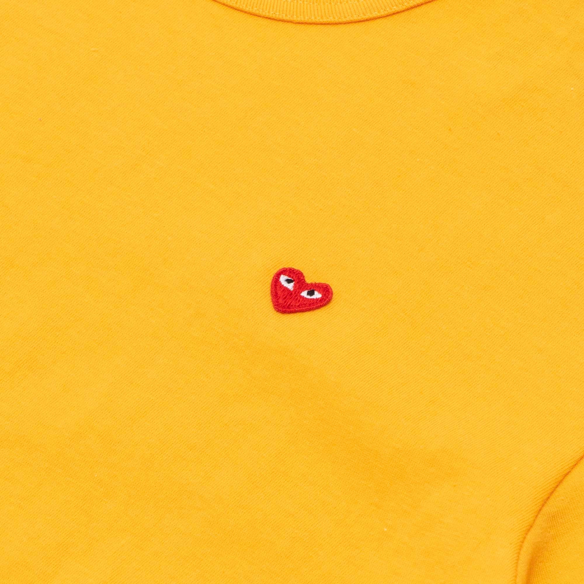 Comme des Garcons Play Mens Small Red Heart SS Tee - Image 2