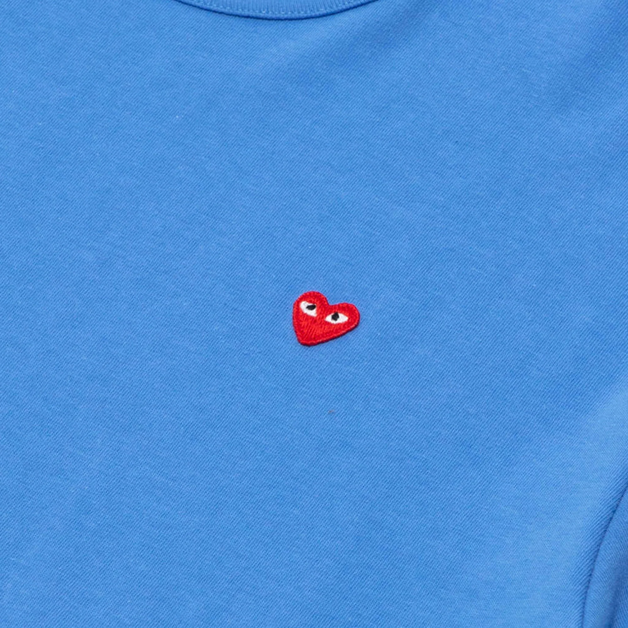 Comme des Garcons Play Mens Small Red Heart SS Tee - Image 2