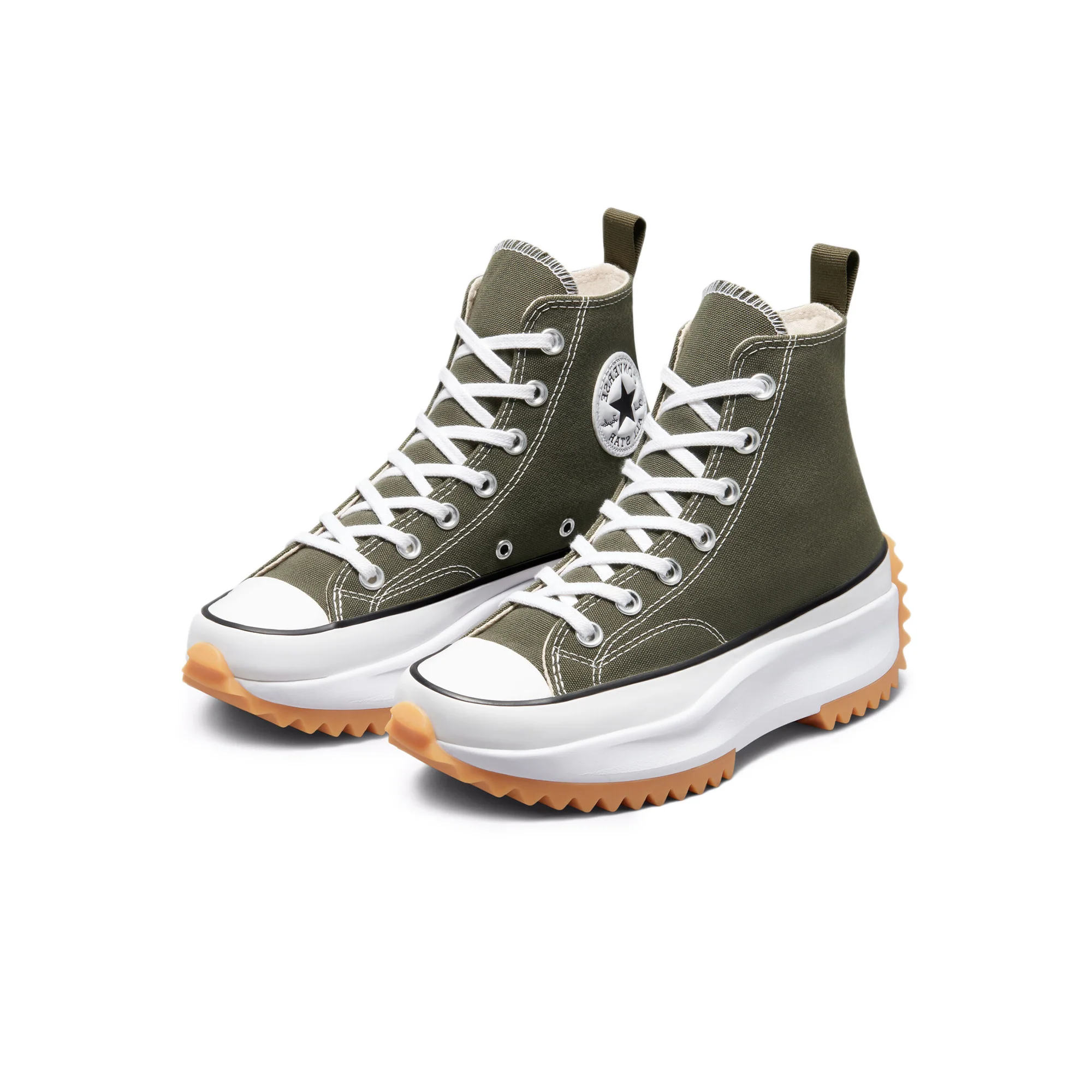 Converse Mens Run Star Hike Hi Shoes 'Cargo Khaki' - Image 2