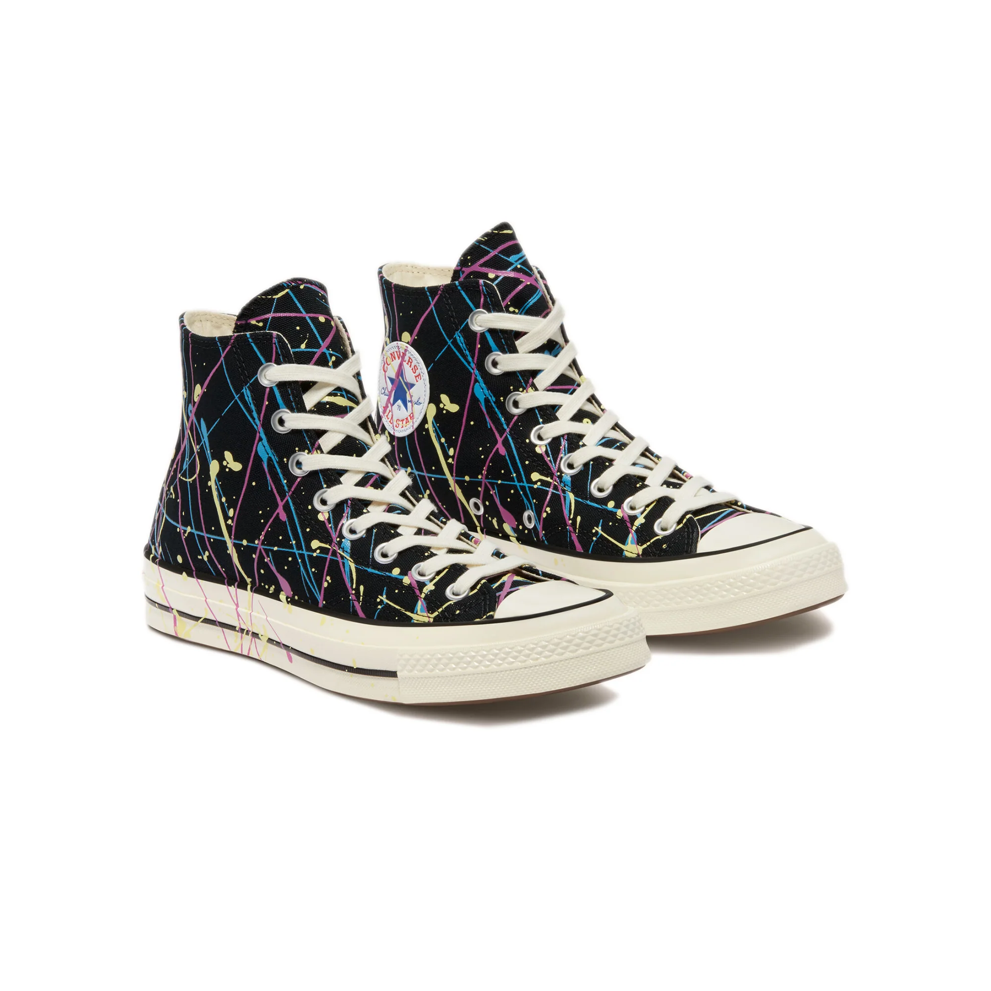 Converse Mens Chuck 70 Hi Shoes 'Black Hyper Magenta' - Image 2