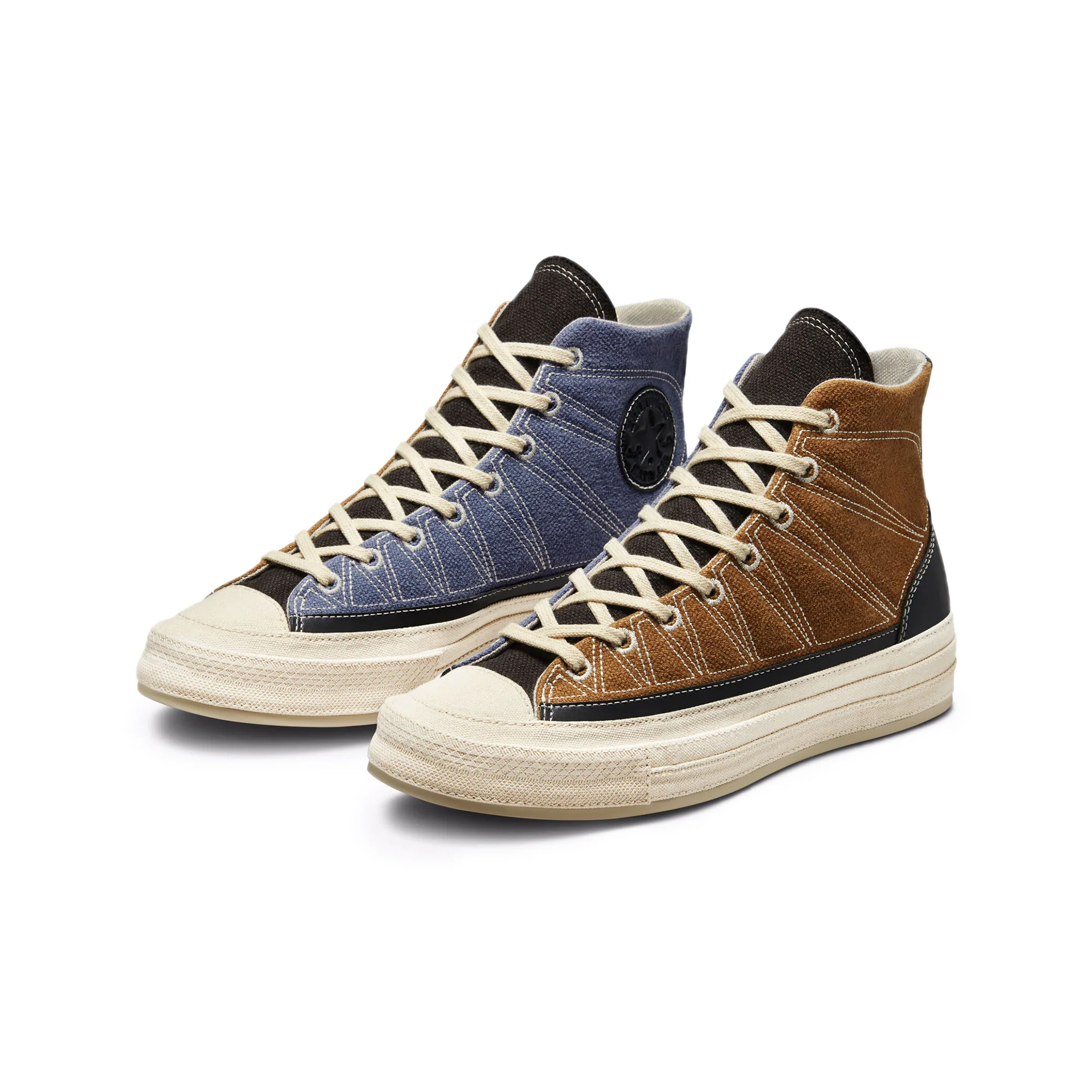 Converse Mens Chuck 70 Hi Shoes 'Brindle Brown/Steel' - Image 2