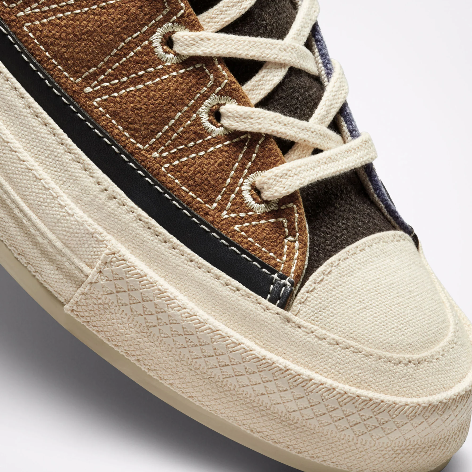 Converse Mens Chuck 70 Hi Shoes 'Brindle Brown/Steel' - Image 4