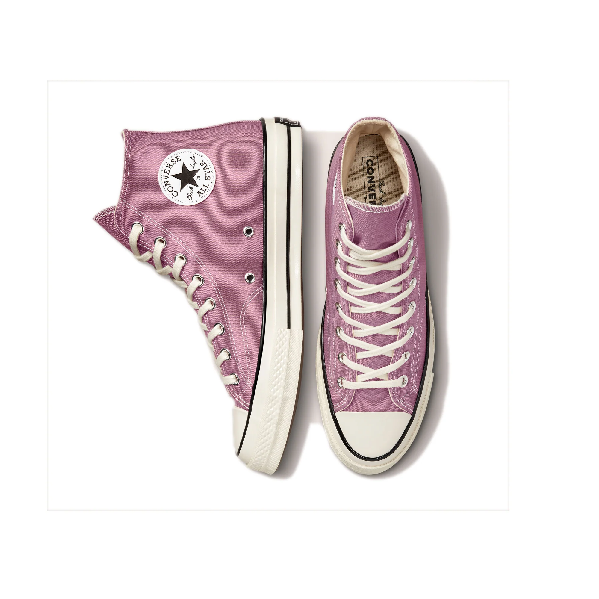 Converse Mens Chuck 70 Hi Shoes 'Pink Aura' - Image 4