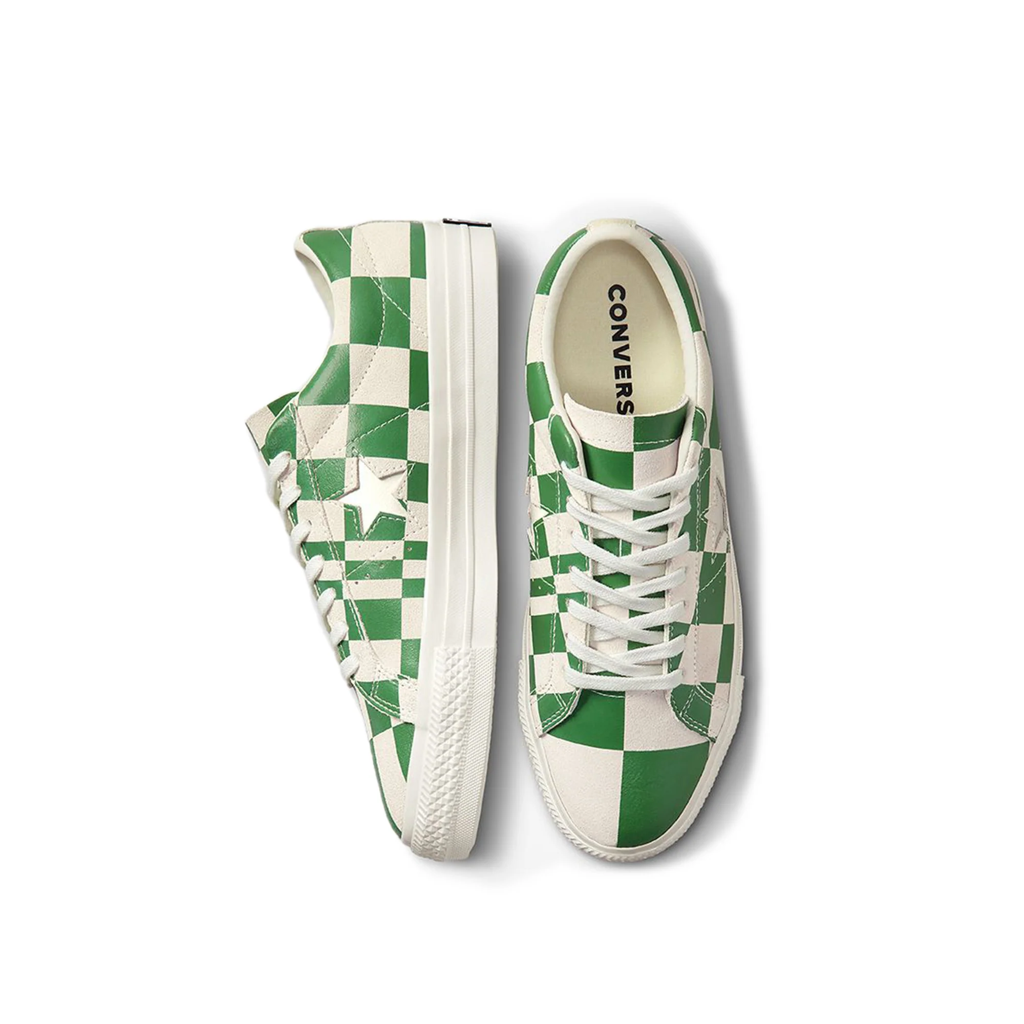 Converse Mens One Star Ox Shoes 'White/Medium Green' - Image 3