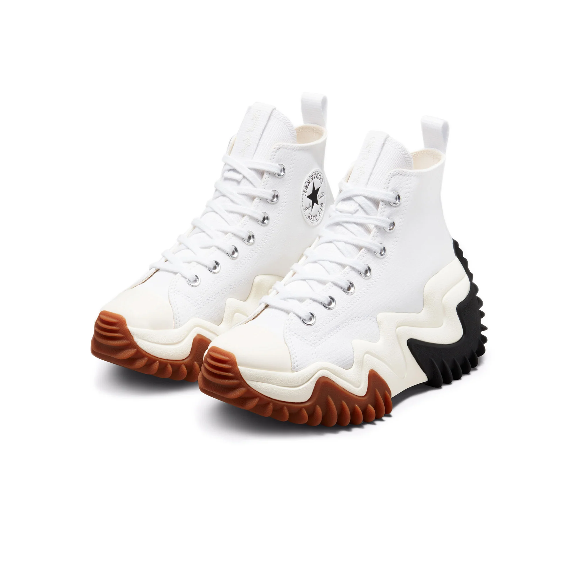 Converse Mens Run Star Motion Hi Shoes 'White' - Image 2