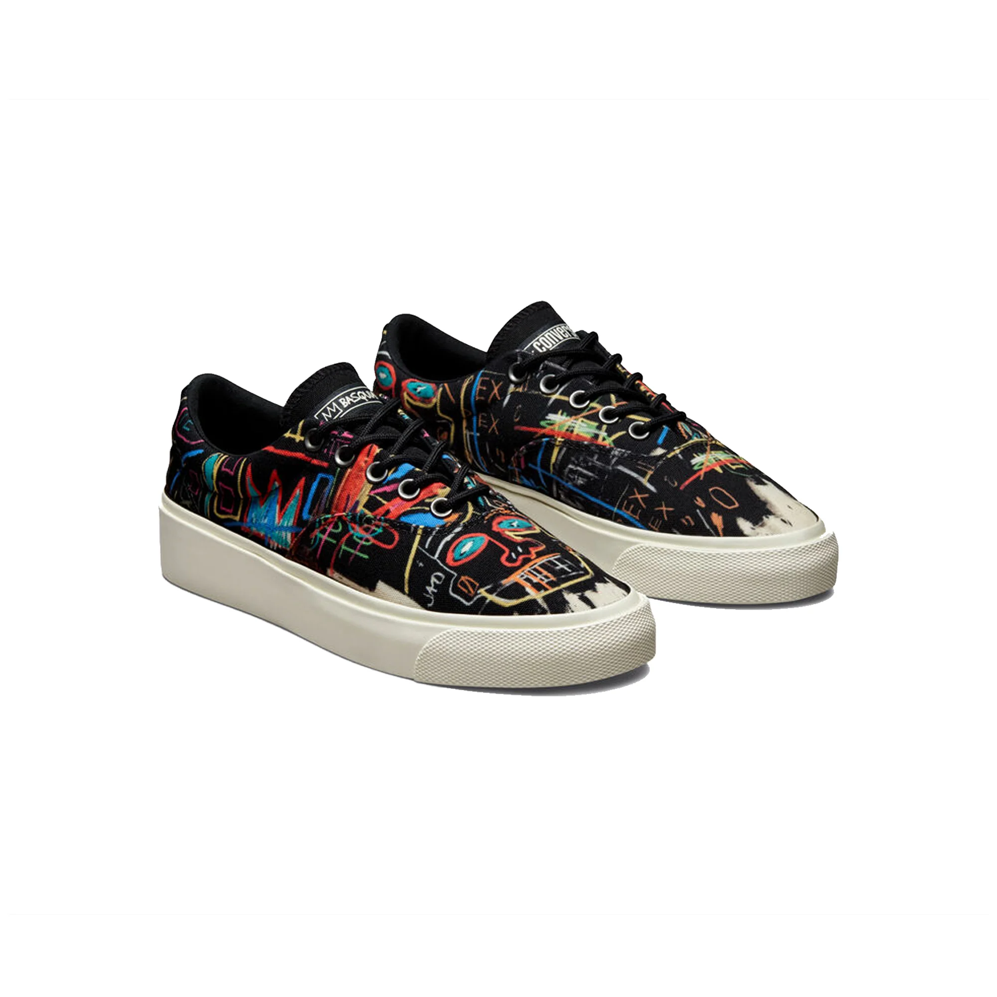 Converse Mens Skid Grip Ox Shoes 'Blk/Multi' - Image 2