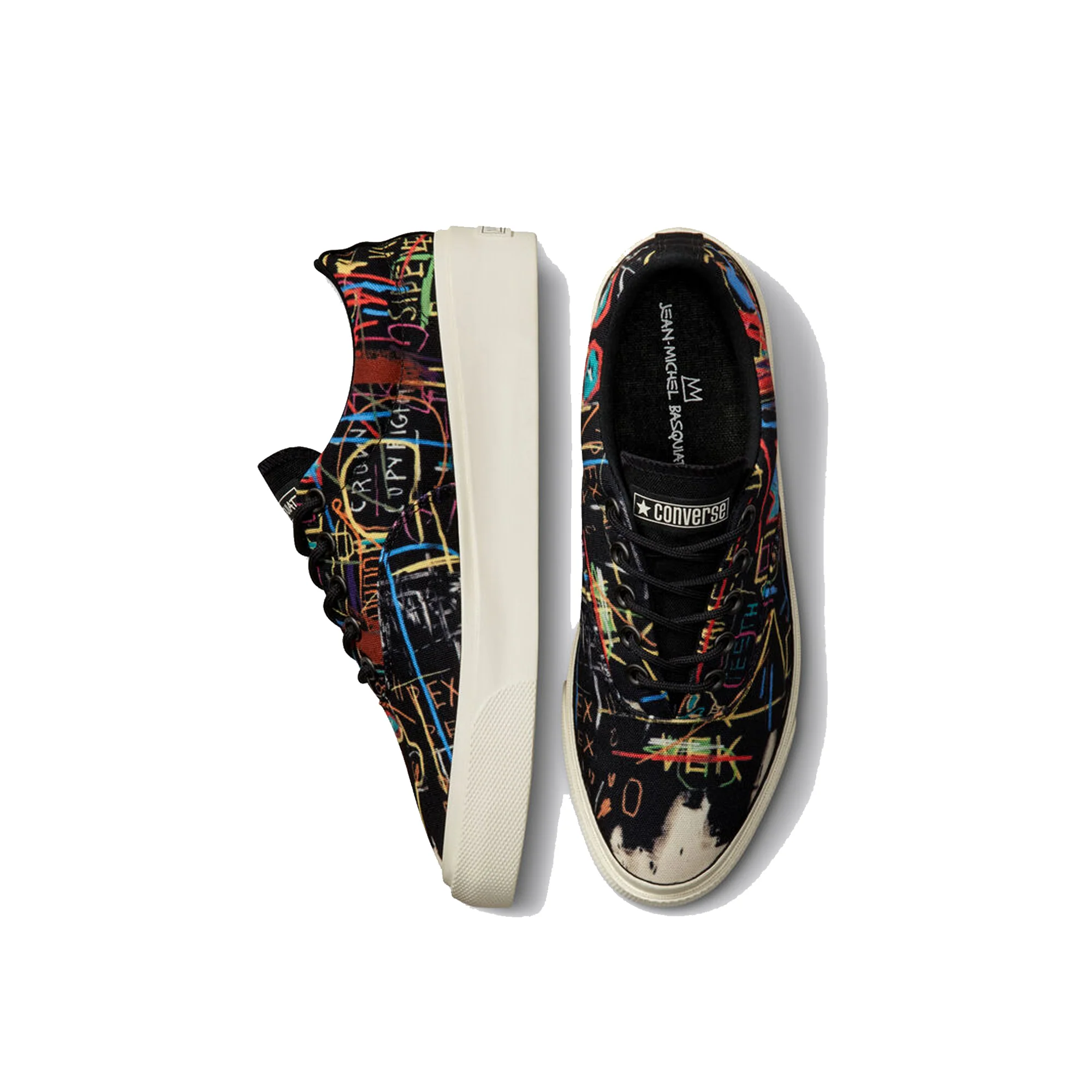 Converse Mens Skid Grip Ox Shoes 'Blk/Multi' - Image 4