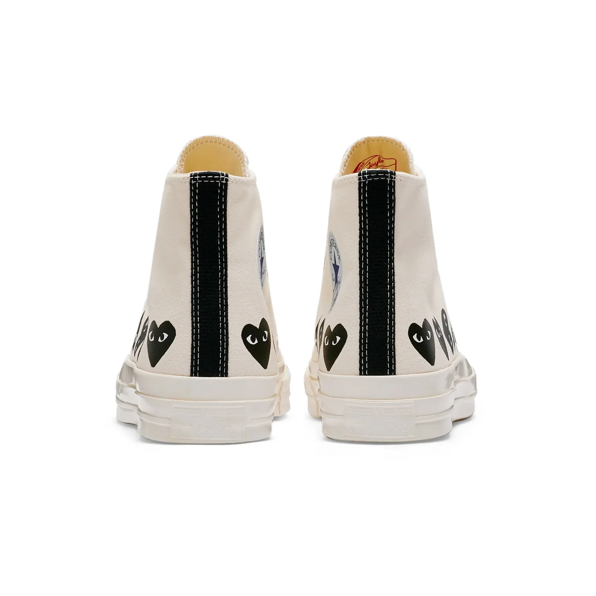 Comme des Garcons PLAY x Converse Chuck 70 Hi Multi Heart Shoes - Image 3