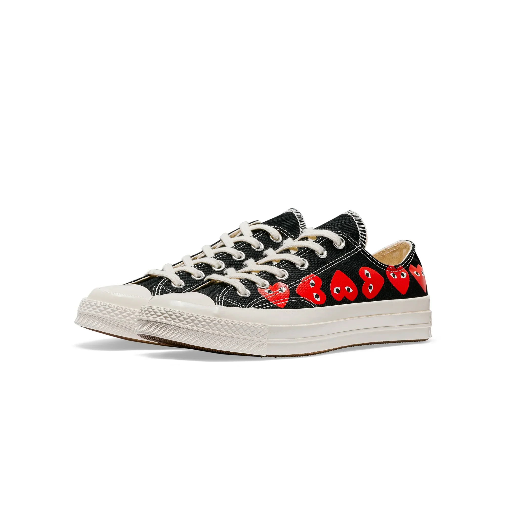 Comme des Garcons PLAY x Converse Chuck 70 Lo Multi Heart Shoes - Image 2