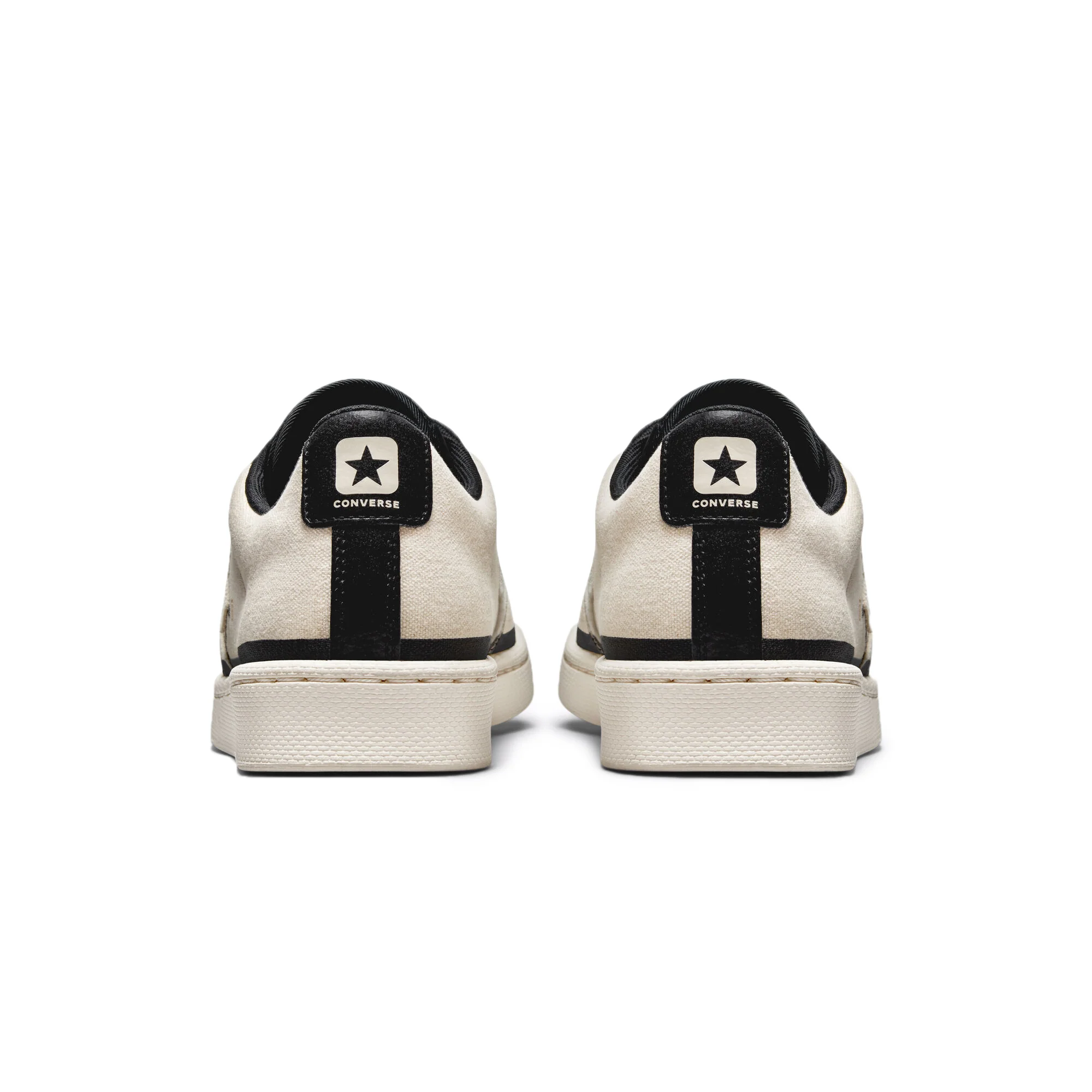 Converse Mens Pro Leather OX Shoes 'Natural Ivory/Black/White' - Image 3