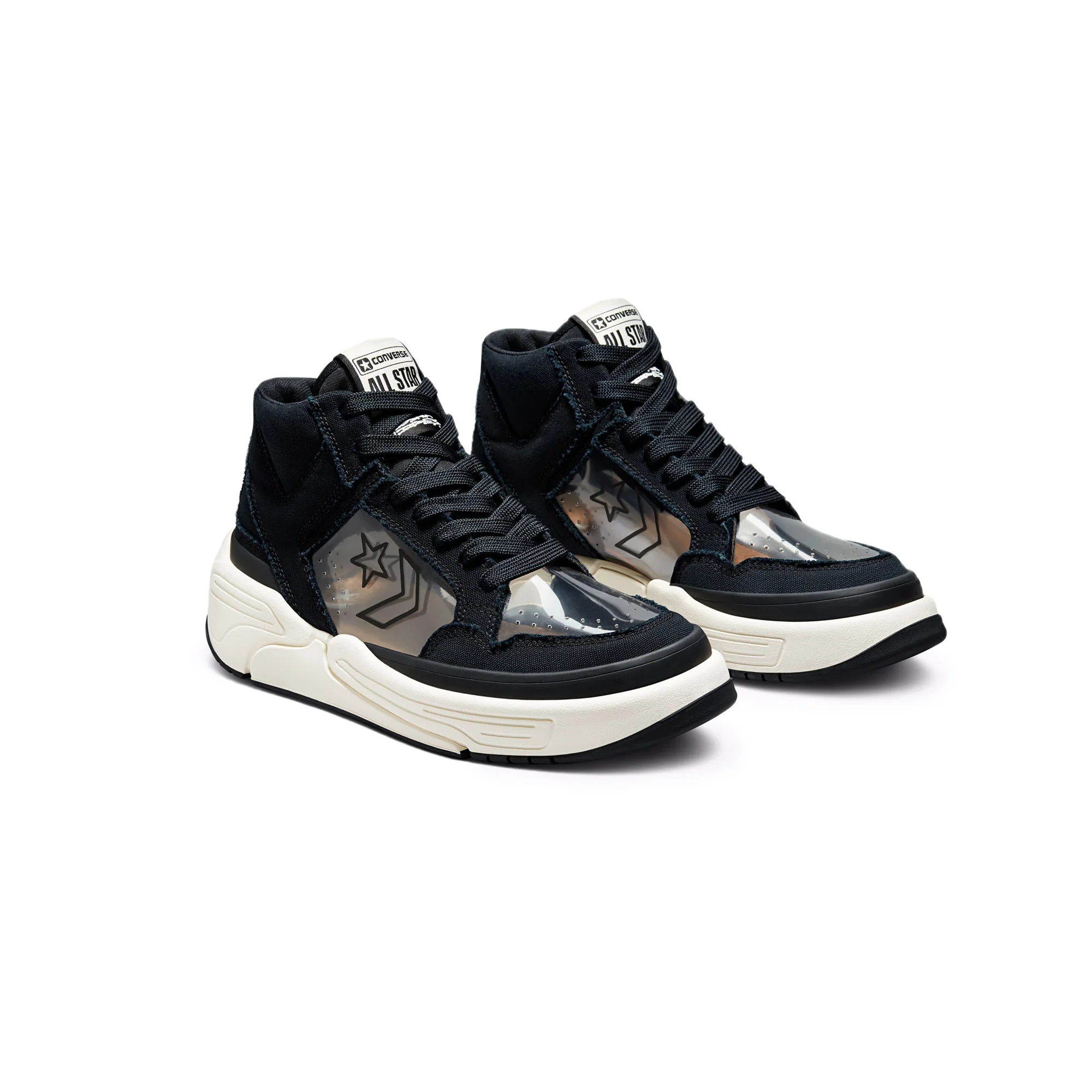 Converse Mens Weapon CX Hi Shoes 'Black/Clear/Rutabaga' - Image 2