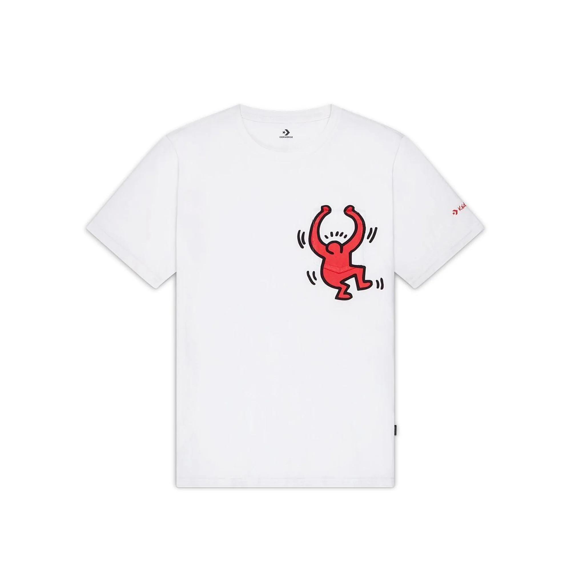Converse Mens Haring Graphic Pocket Tee 'White'