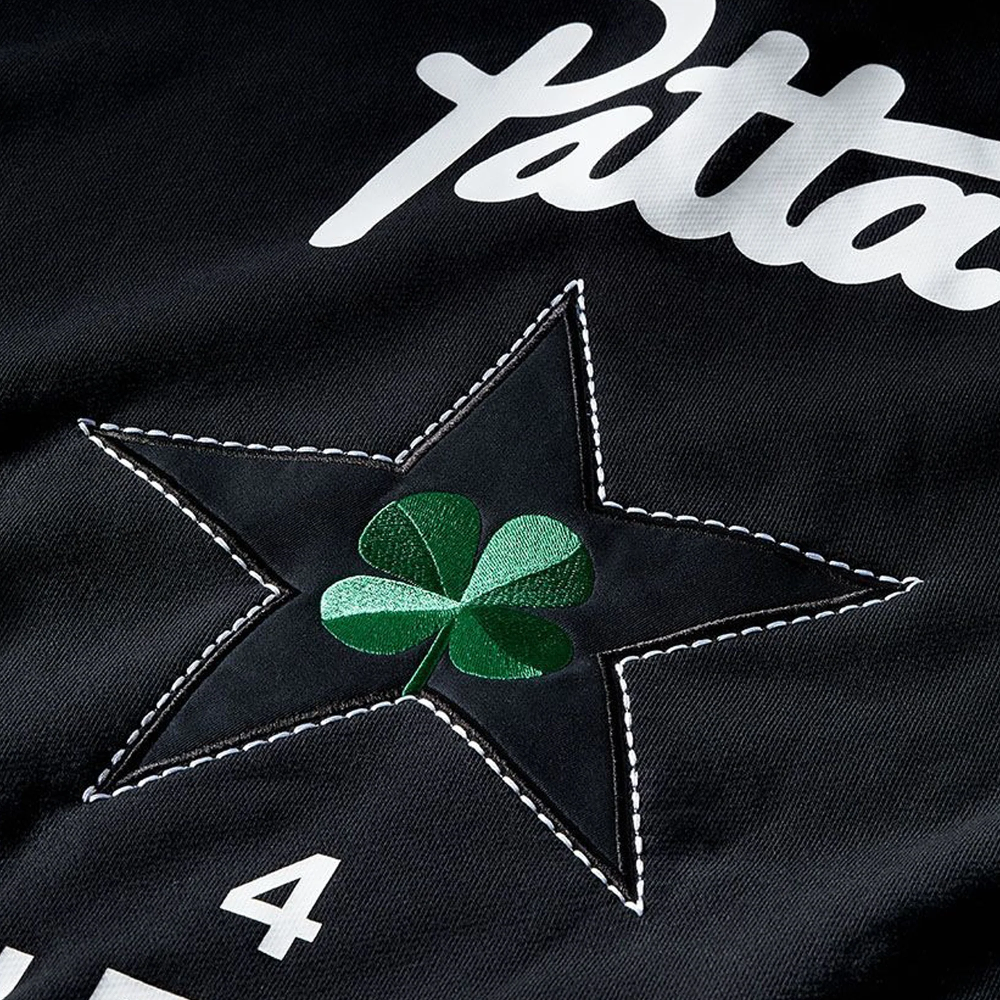 Converse x Patta Mens Utility Fleece Hoodie 'Black' - Image 4