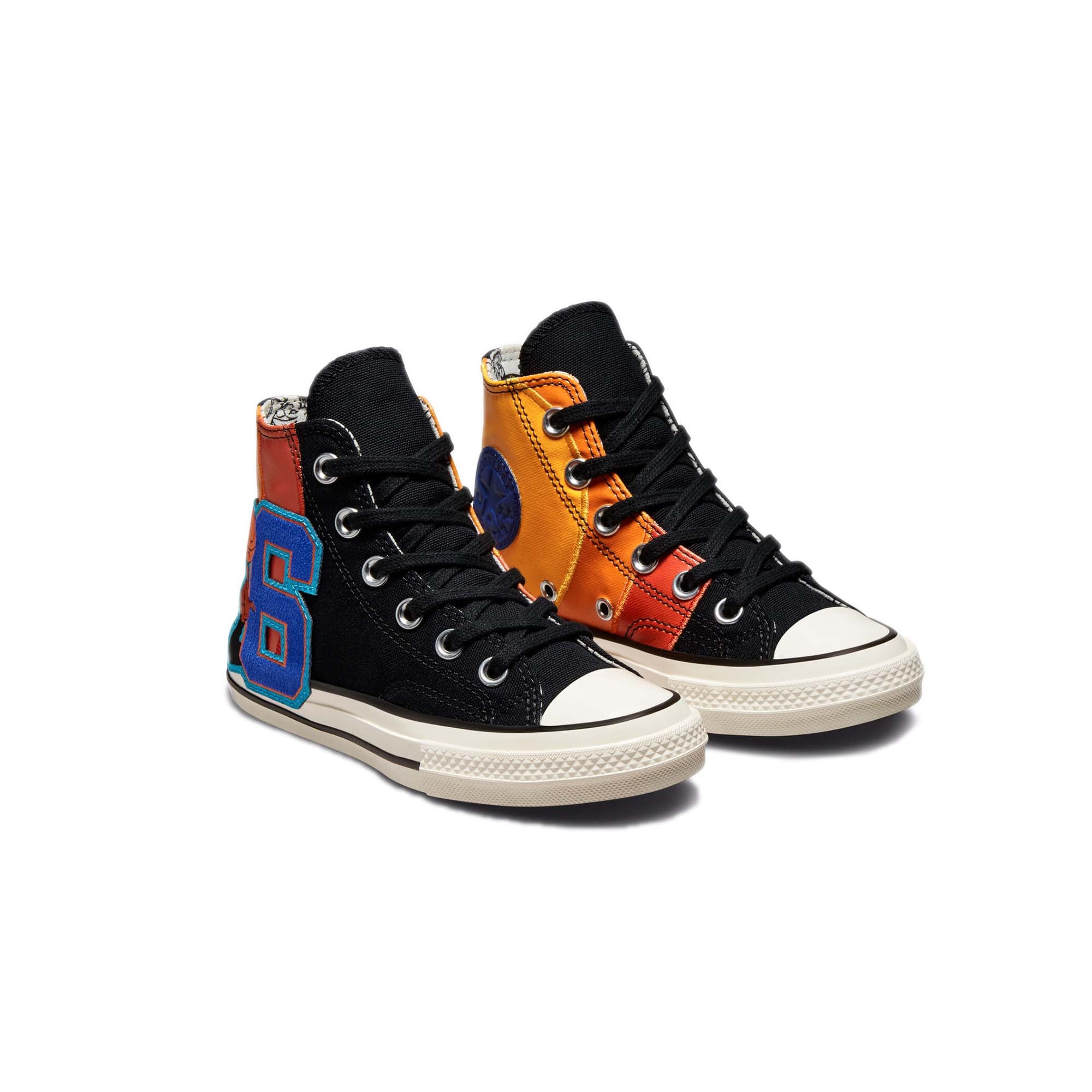 Converse Pre-School Chuck 70 HI Shoes 'Black/Mantra Orange' - Image 2
