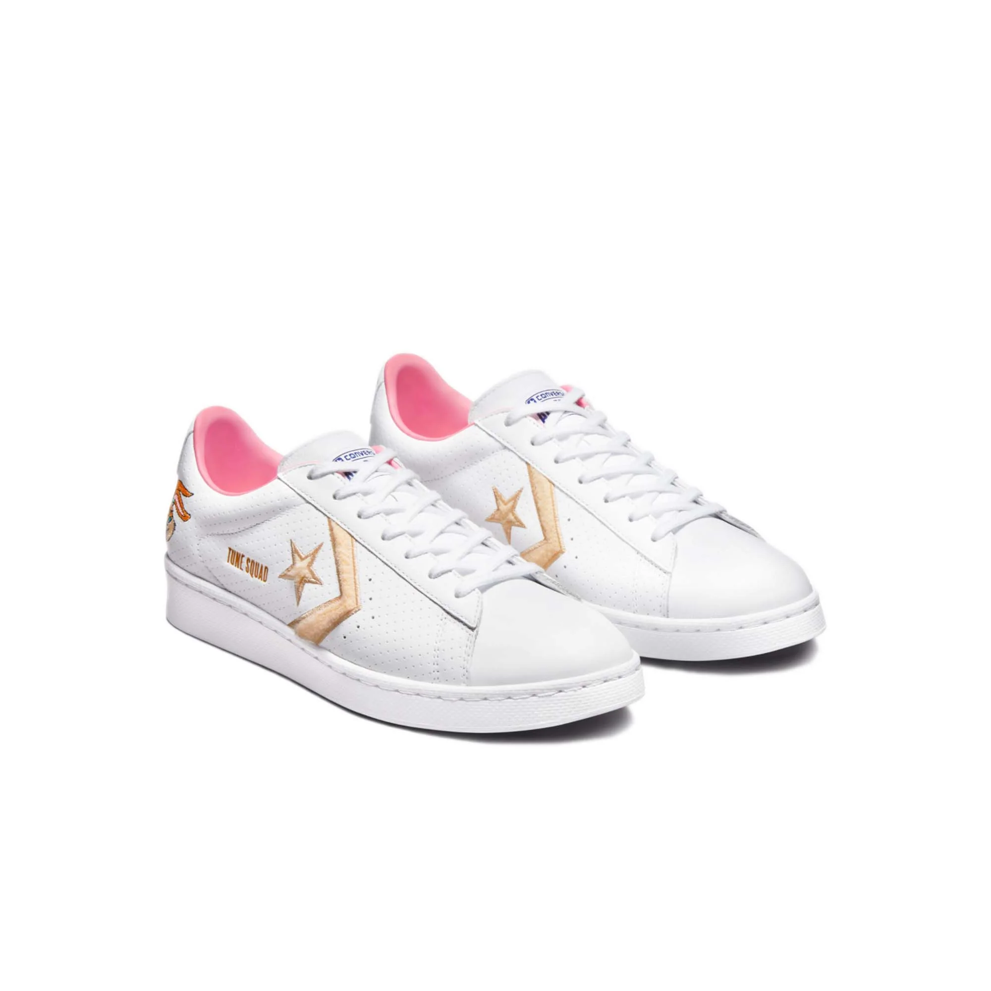 Converse Mens Pro Leather OX Shoes 'White/Multi' - Image 2