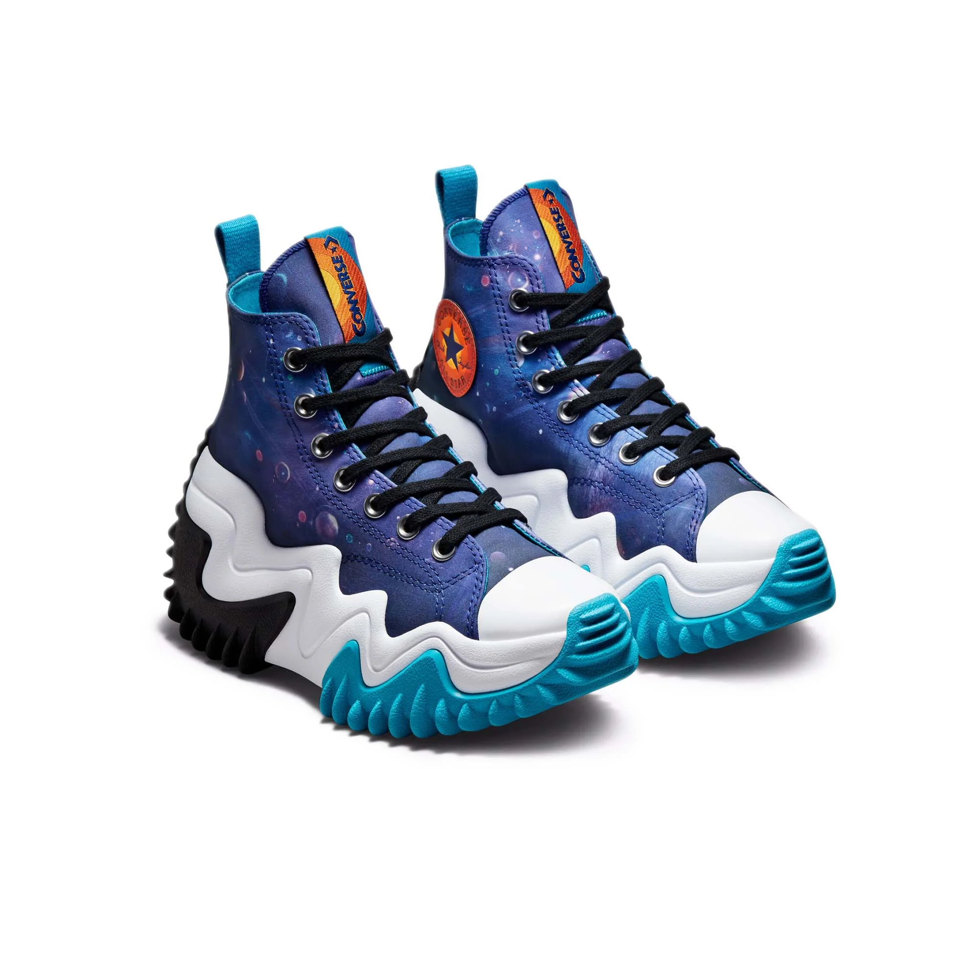 Converse Mens Run Star Motion HI Shoes 'Concord/White/Black' - Image 2