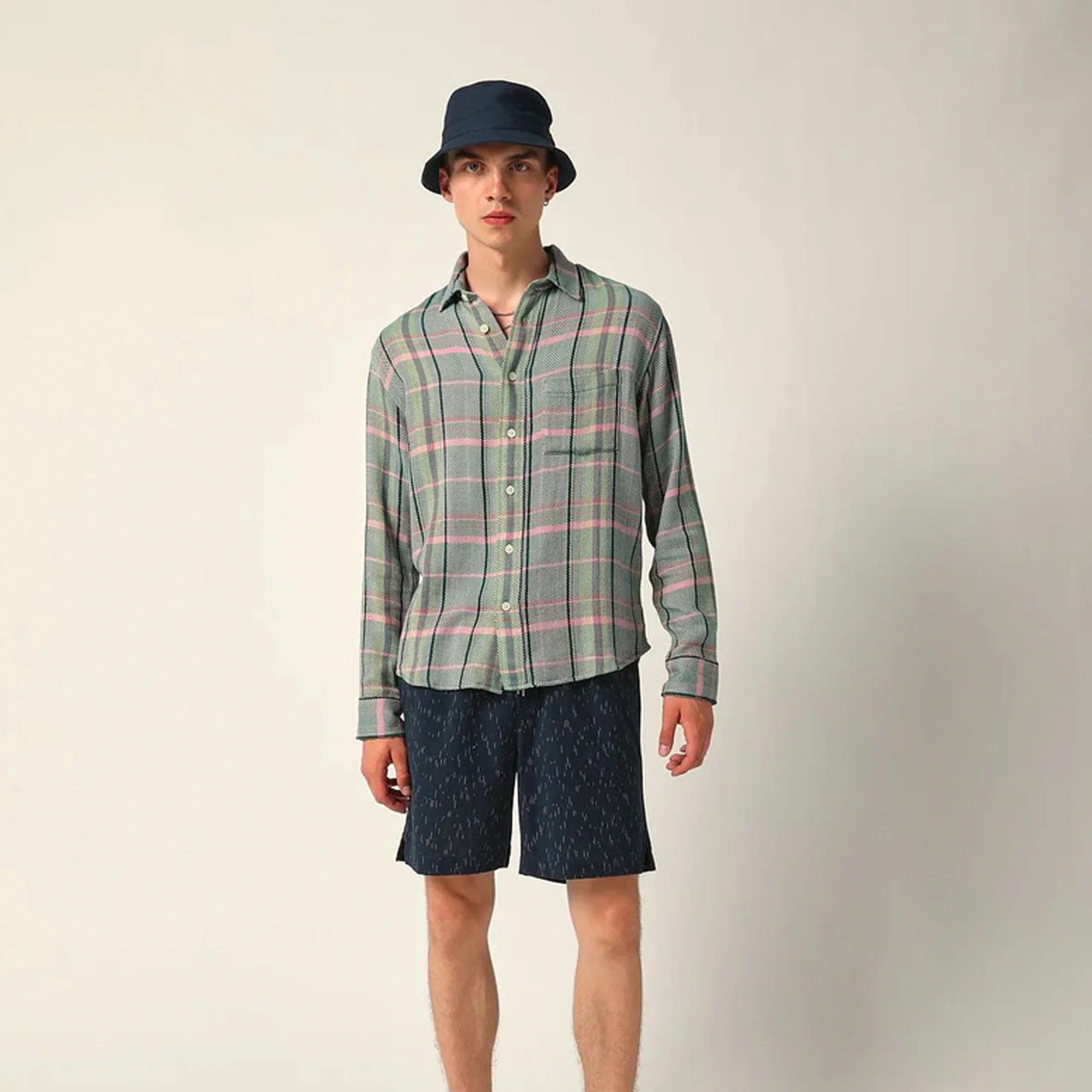 Corridor Mens Acid Plaid LS Shirt - Image 2