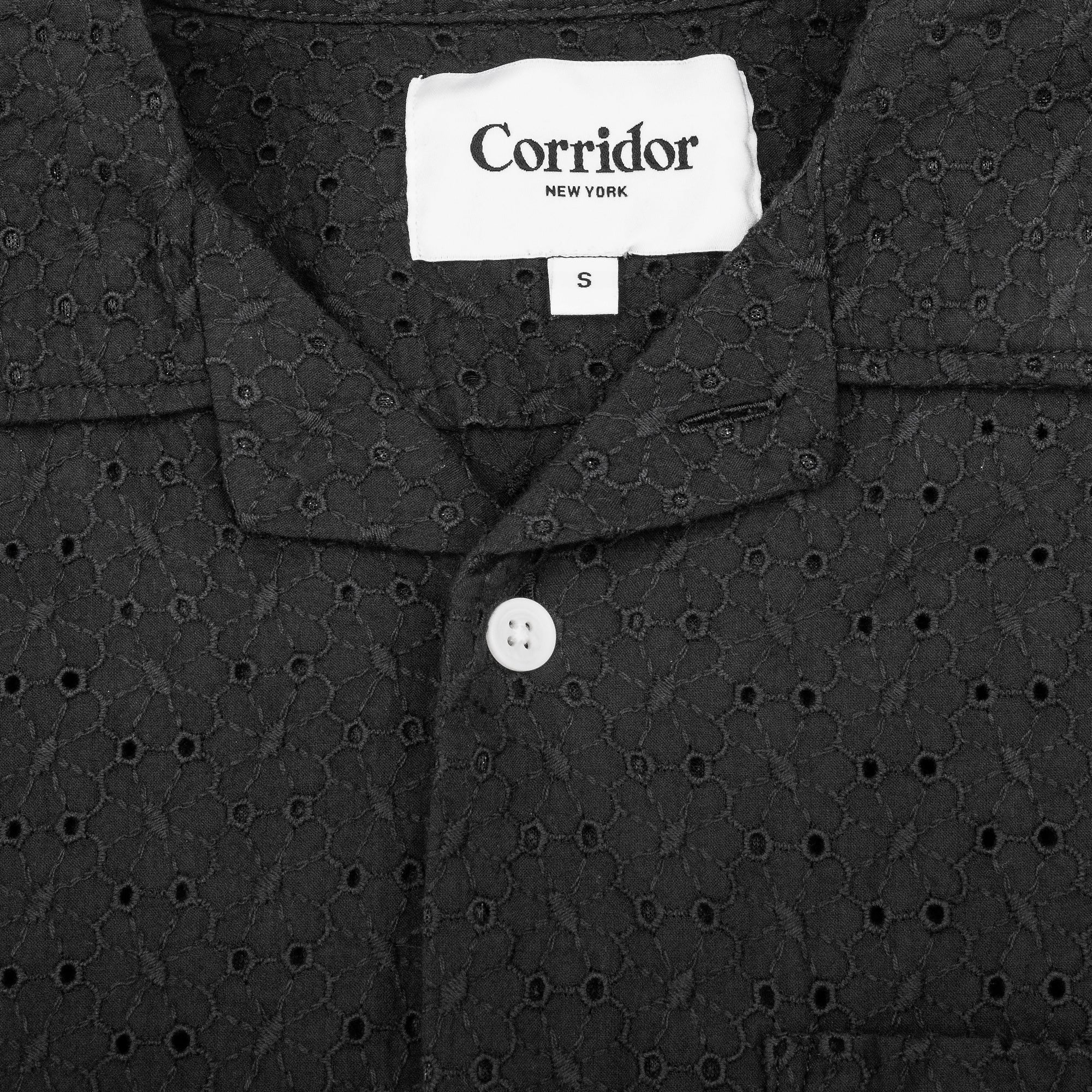Corridor Mens Floral Eyelet SS Shirt - Image 4