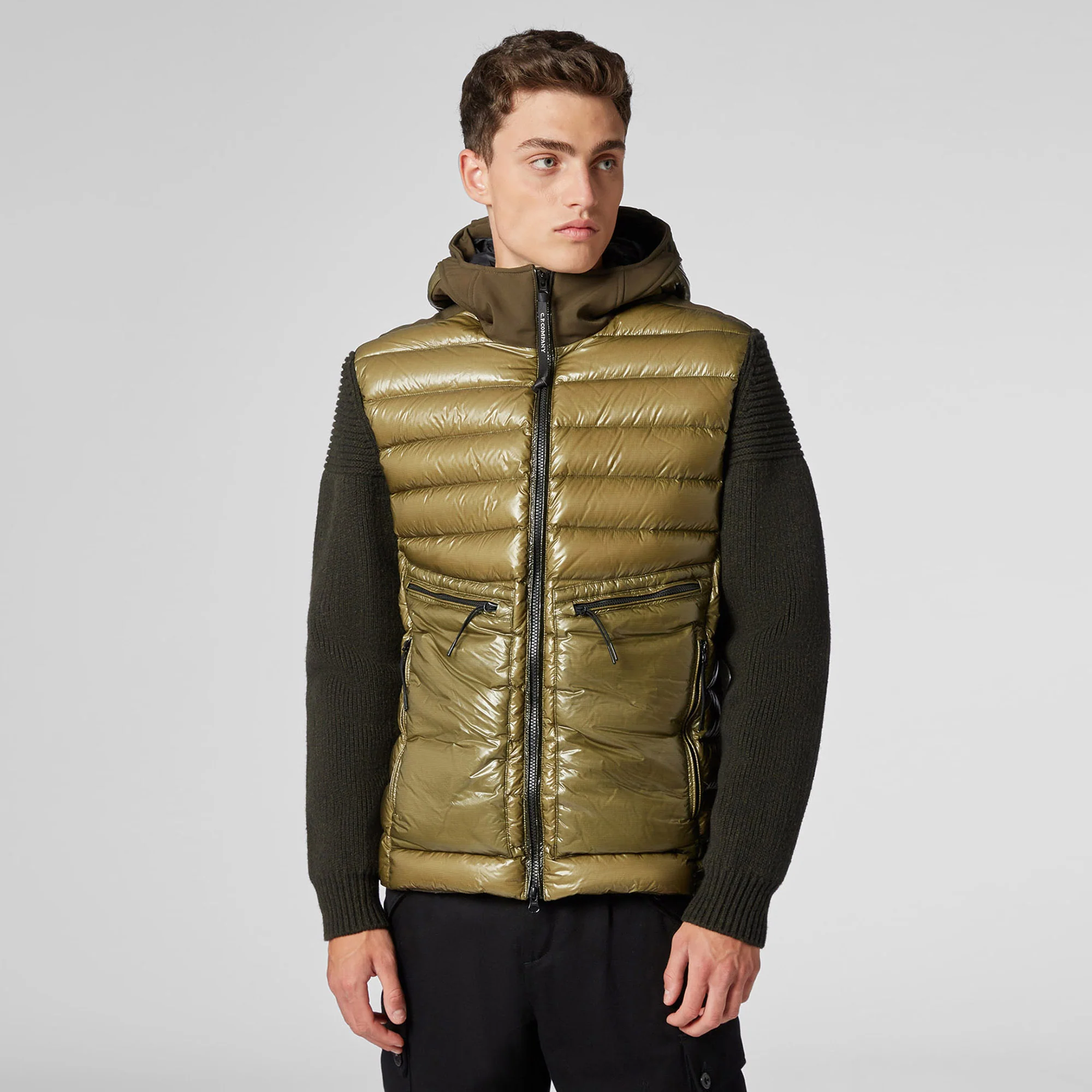 C.P. Company Lambswool & Nylon Knit Jacket - Image 2