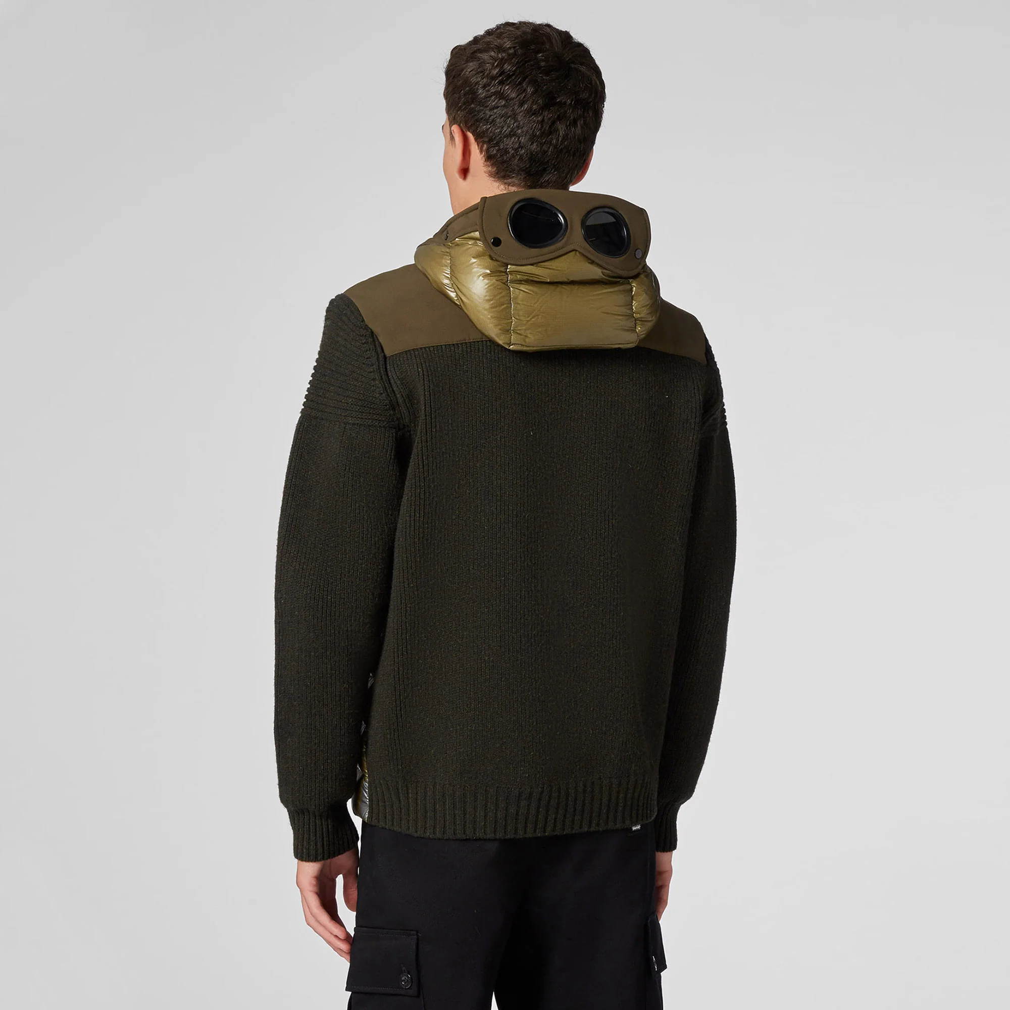 C.P. Company Lambswool & Nylon Knit Jacket - Image 3