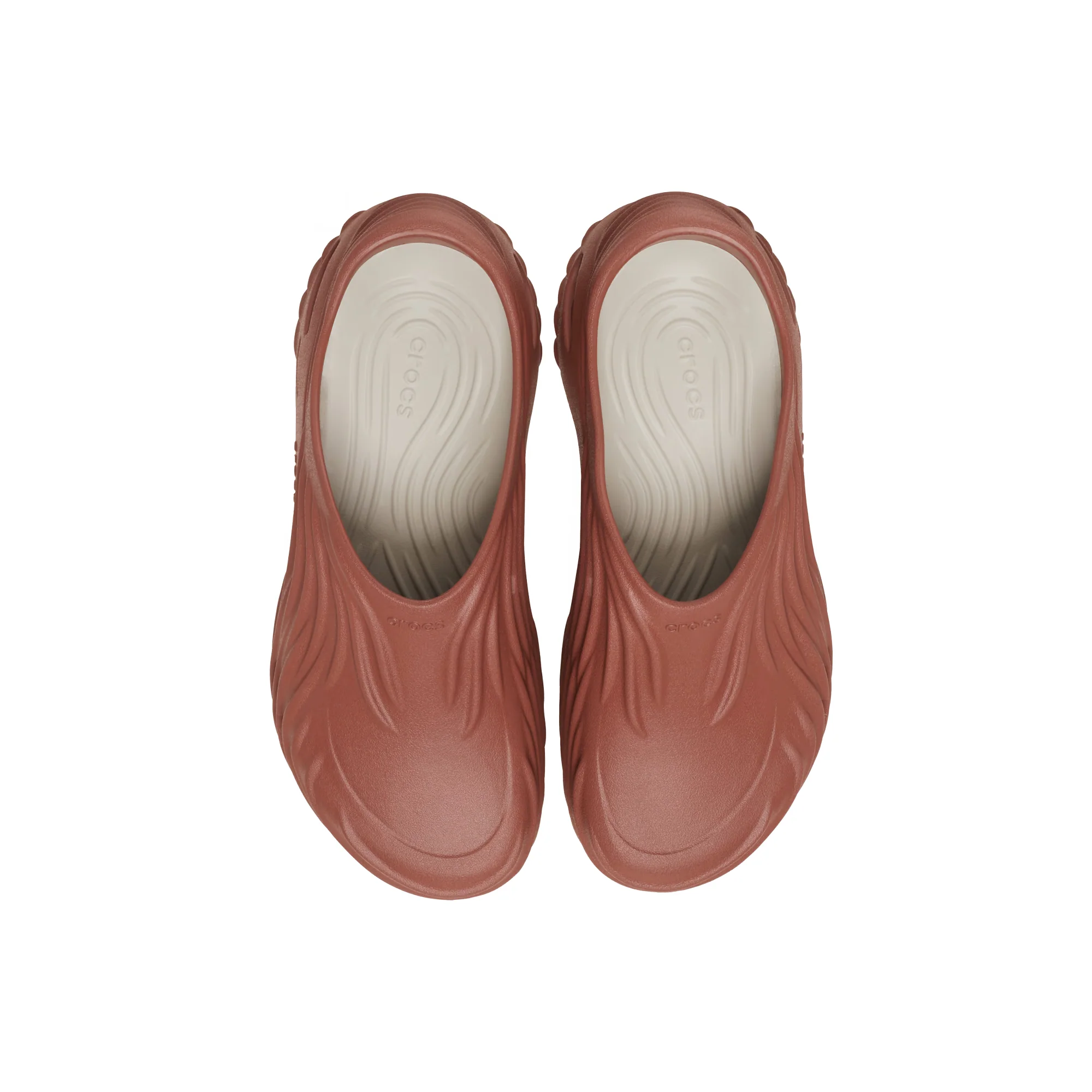 Crocs Mens Echo Wave "Rust" Sandal Clogs - Image 3