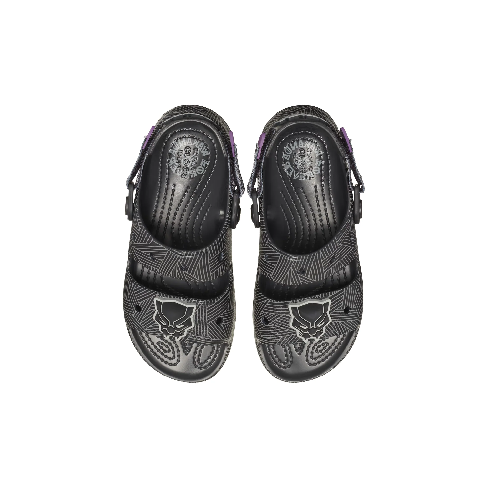 Crocs x Black Panther Kids Classic All Terrain Sandals - Image 2