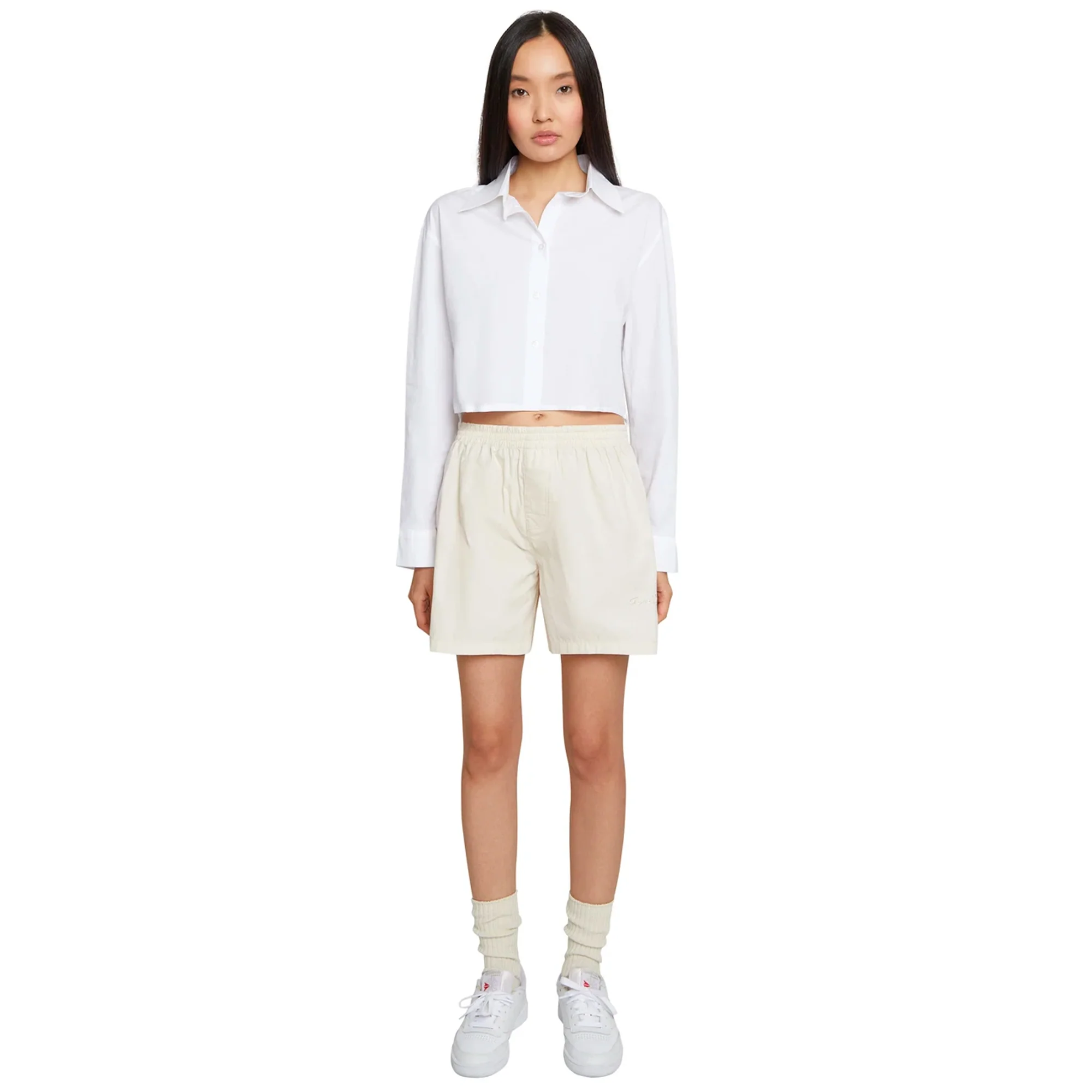 Danielle Guizio Womens Classic Boxer Short Cream - Image 4
