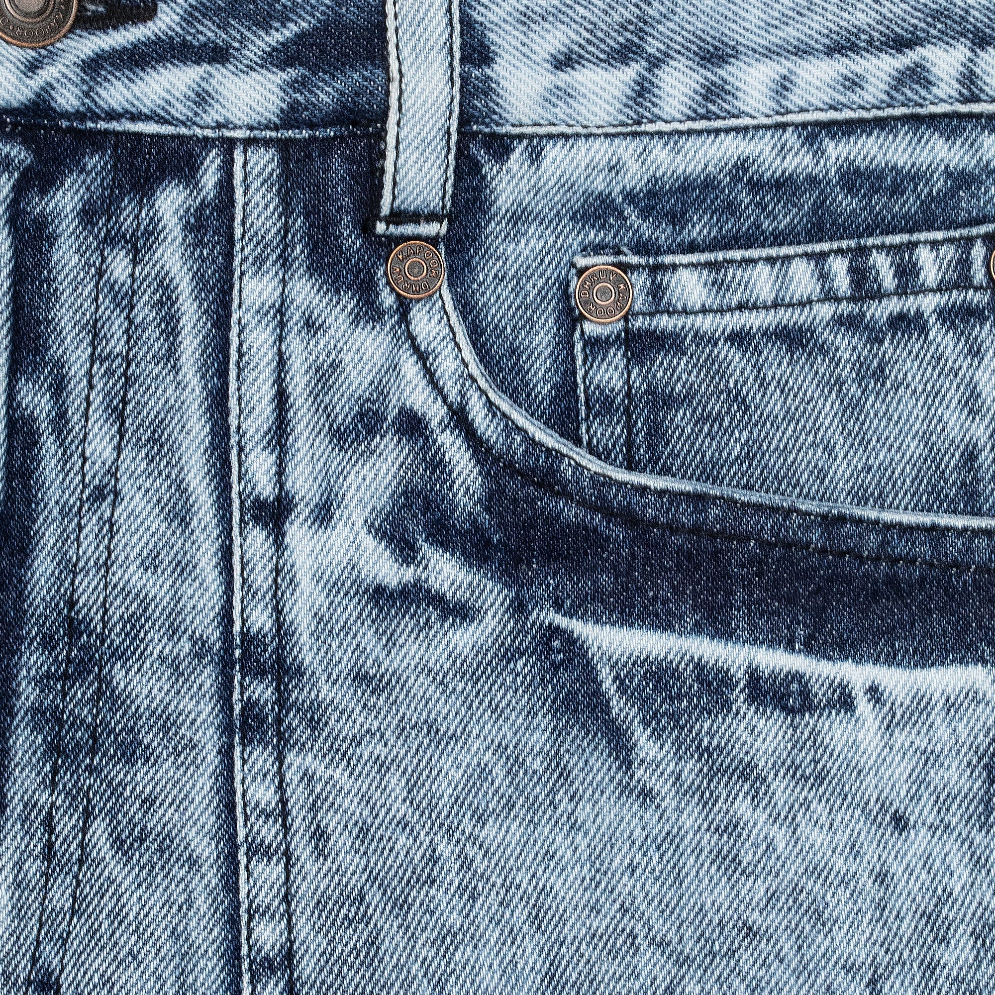 Dhruv Khapoor Mens Acid Washed Slit Jeans - Image 3