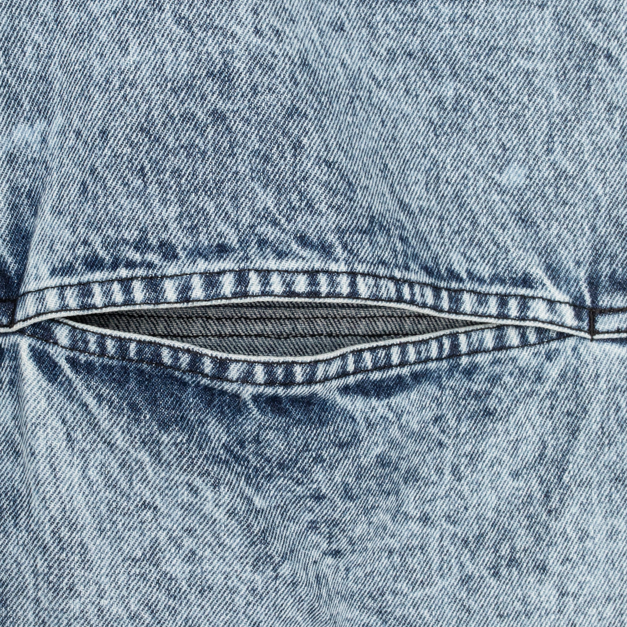 Dhruv Khapoor Mens Acid Washed Slit Jeans - Image 4