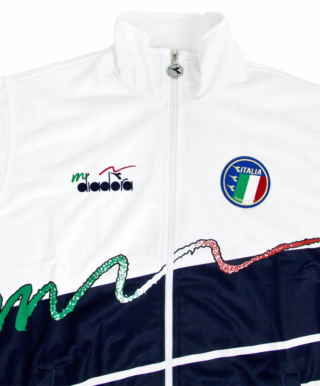 Diadora "90s Arrival" Track Suit (White/Navy) - Image 3