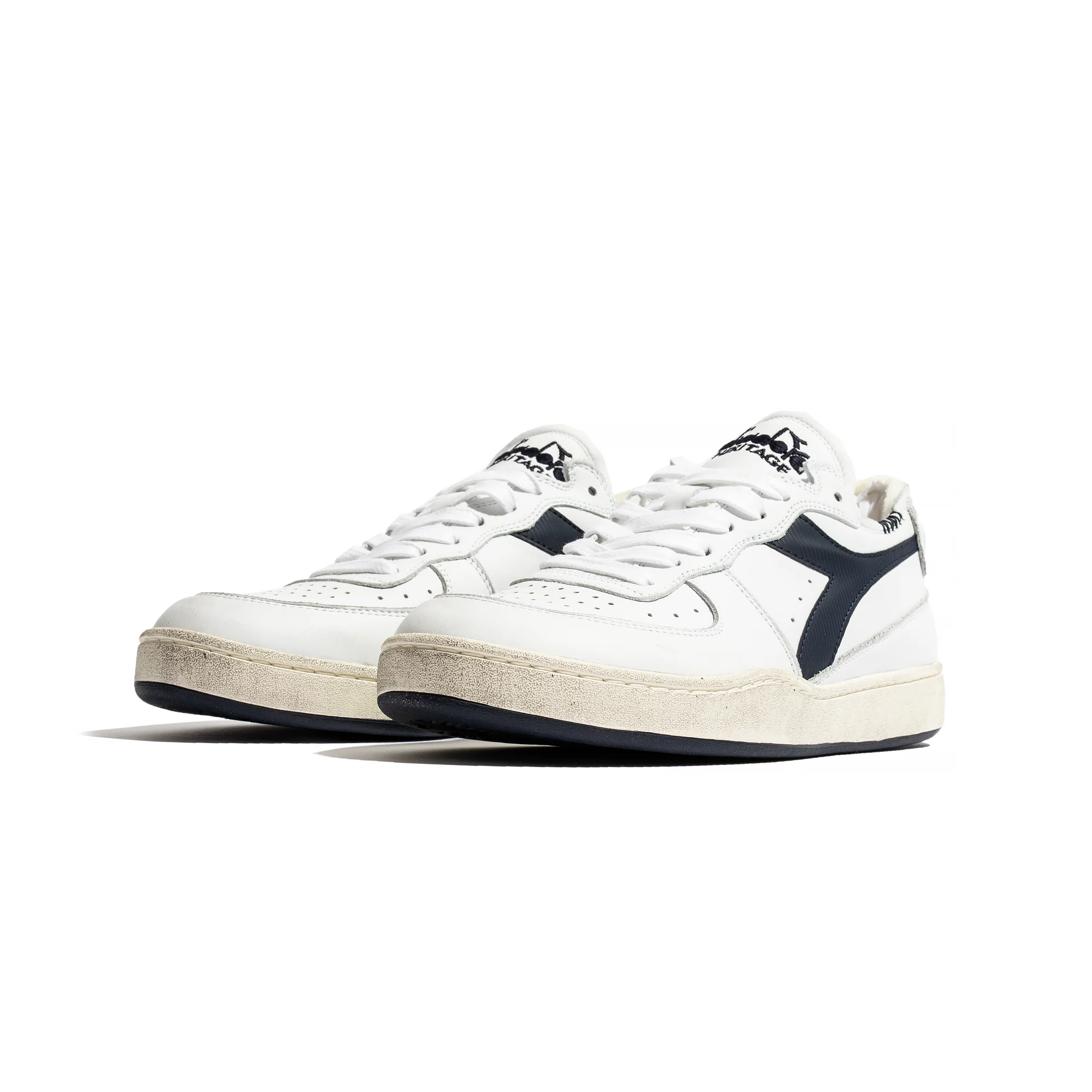 Diadora Mens Mi Basket Row Cut Shoes - Image 2