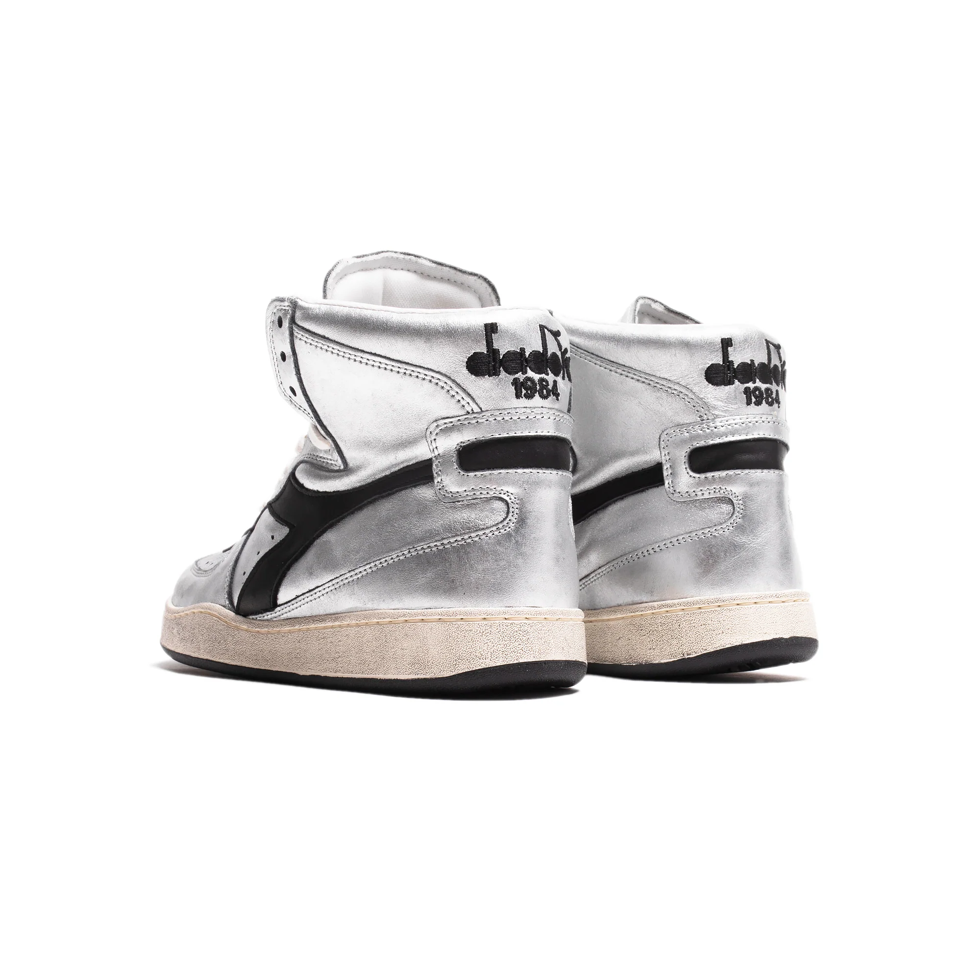 Diadora Women Mi Basket Silver Used Shoe - Image 3
