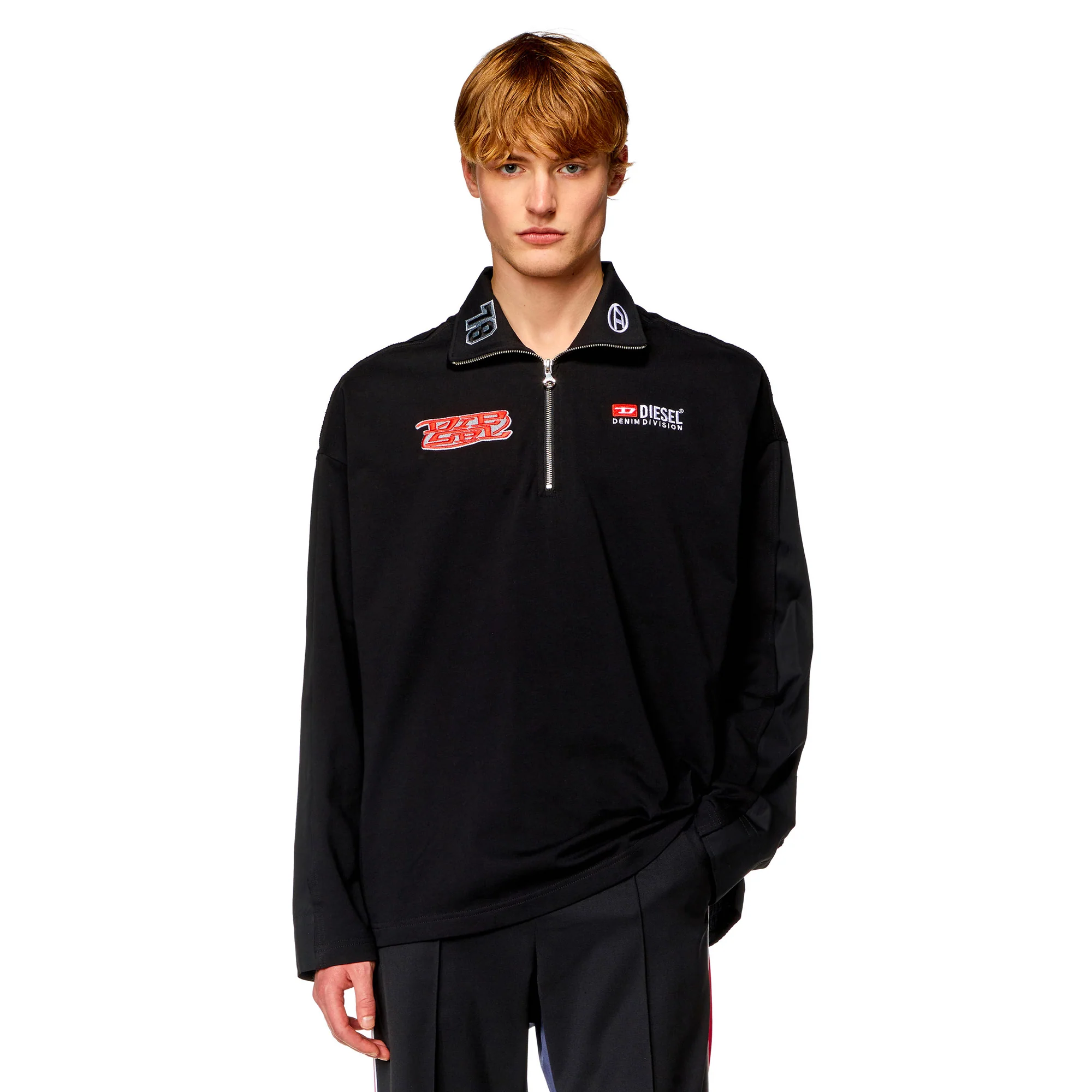 Diesel Mens S-GANDER-R Quarter Zip Pullover - Image 2
