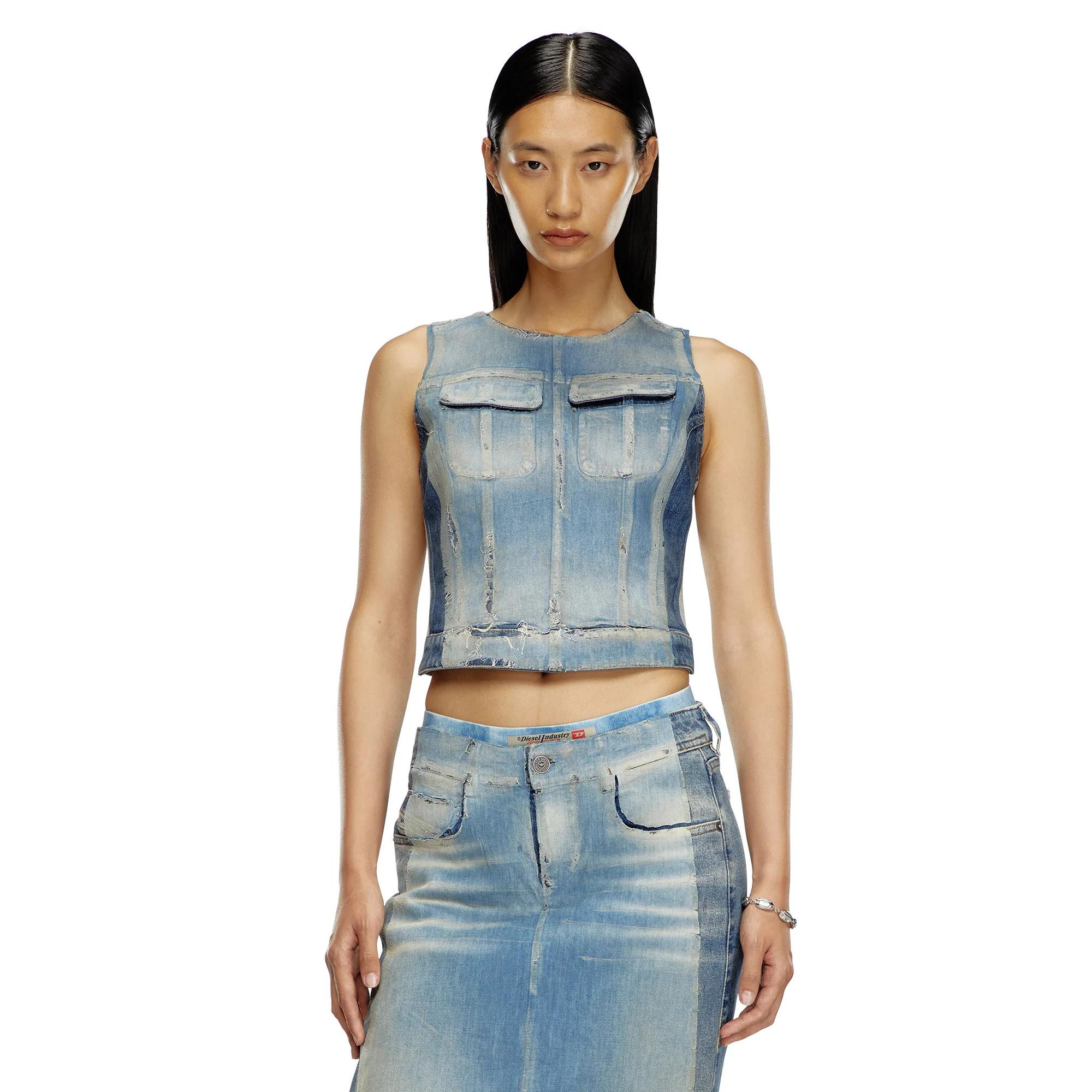 Diesel Womens De-Benedicta-S Denim Top - Image 3