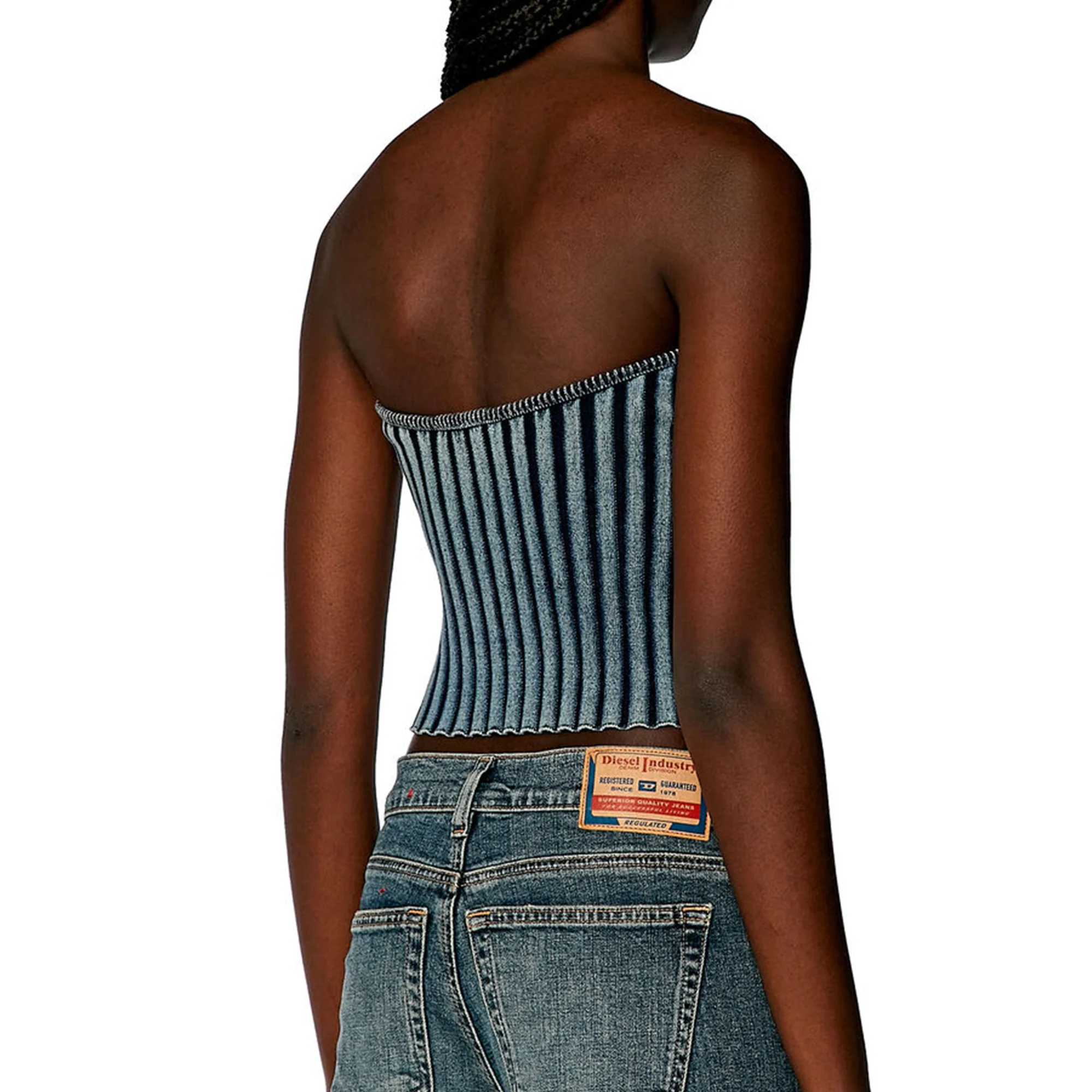 Diesel Womens M-Clarksville Bouclé Bandeau top - Image 3