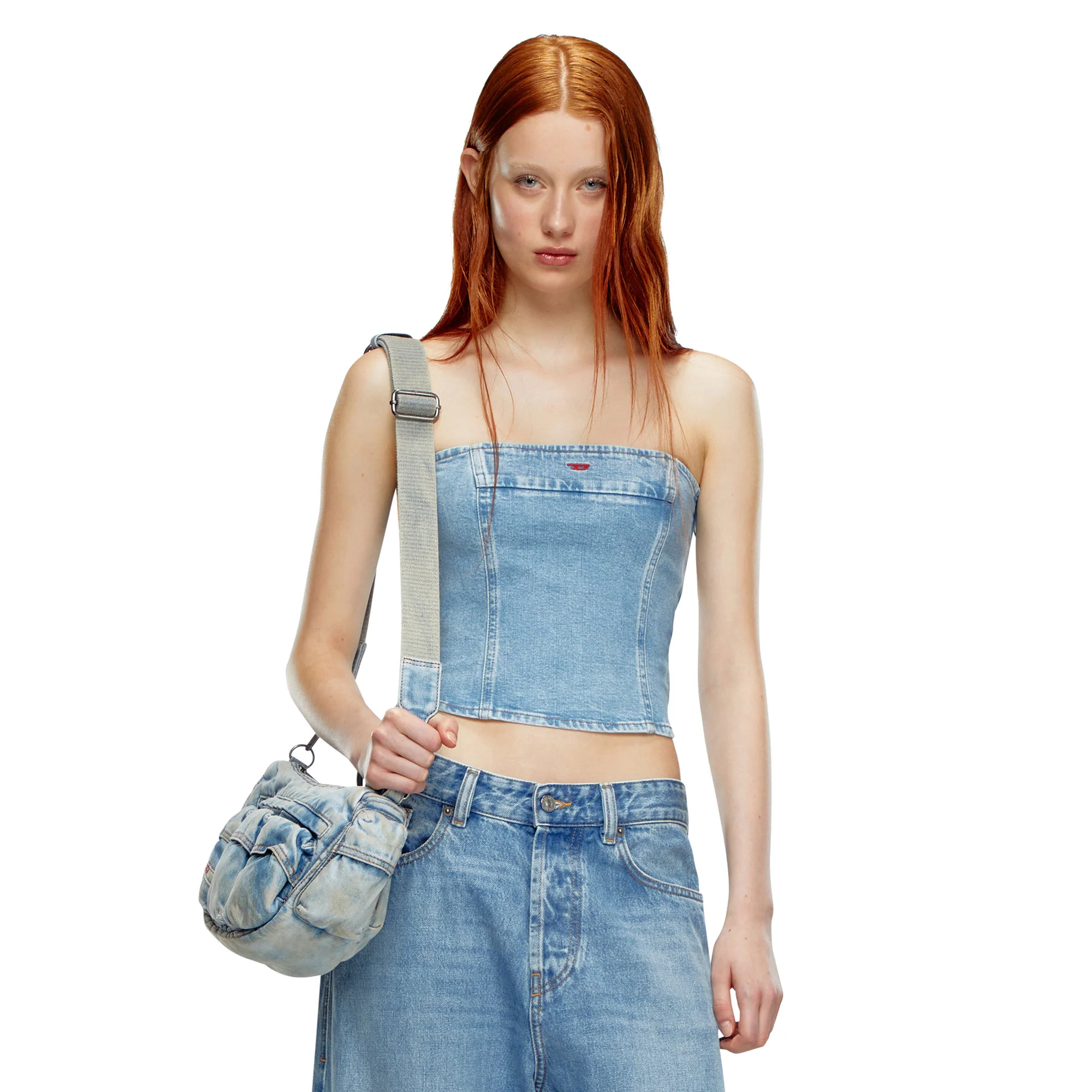 Diesel Womens De-Ville Denim Tube Top - Image 3