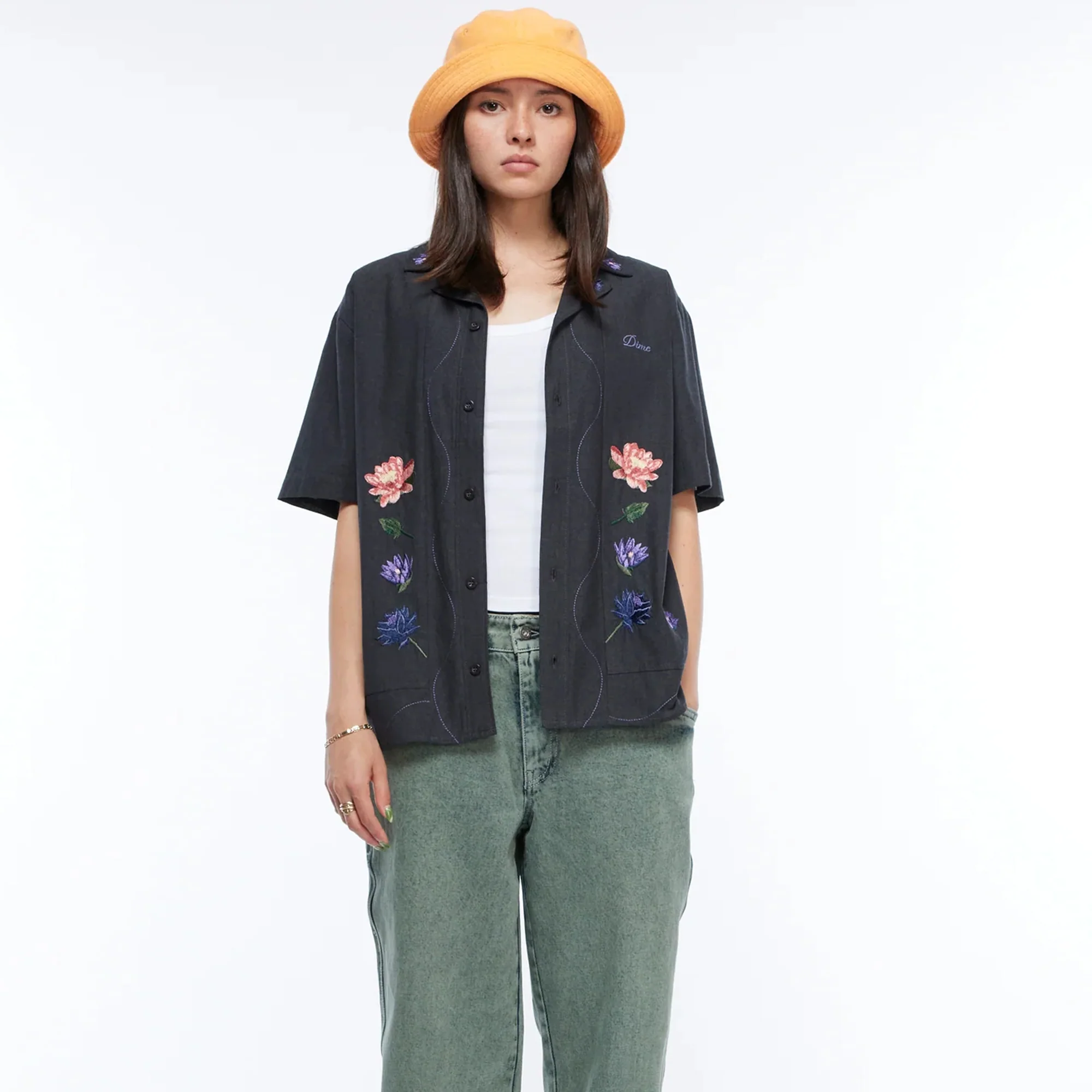 Dime Mens Lotus Button Up Shirt - Image 4