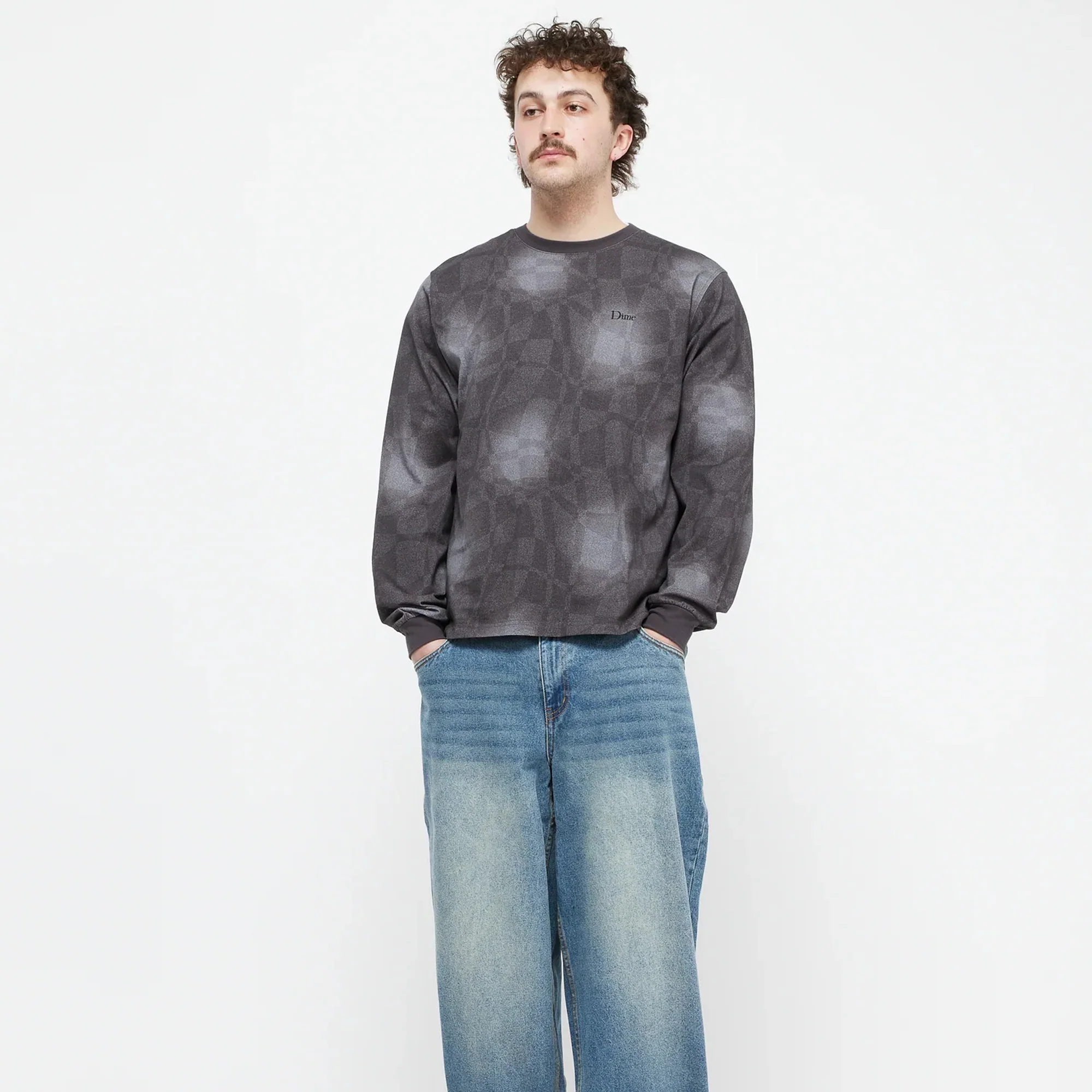 Dime Mens Abstract LS Shirt - Image 2
