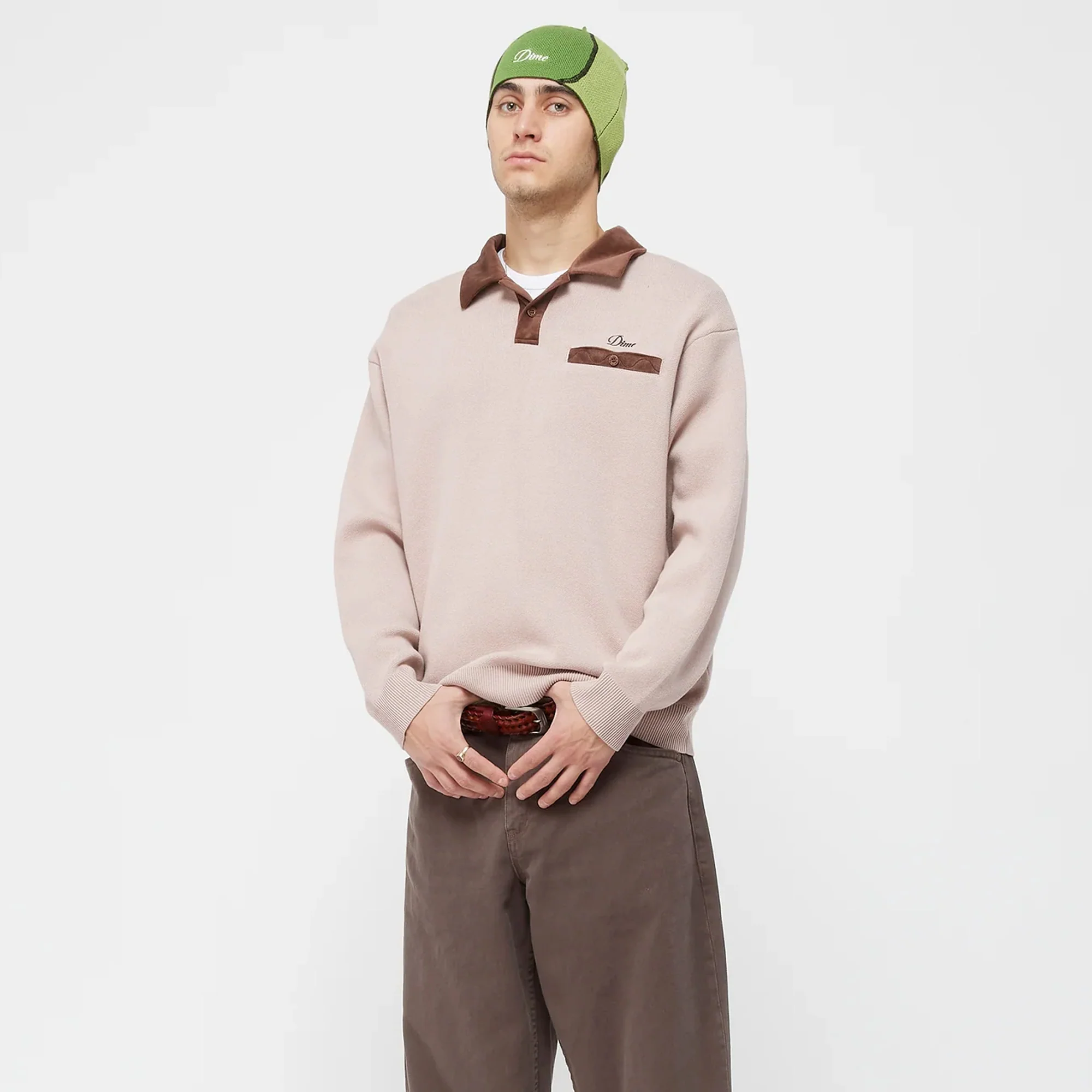 Dime Mens Casino Rugby Polo Sweatshirt - Image 2