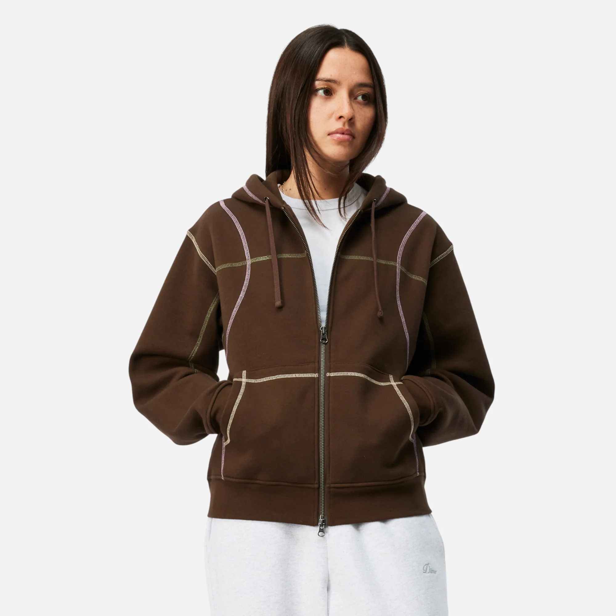 Dime Mens Court Zip Hoodie - Image 2