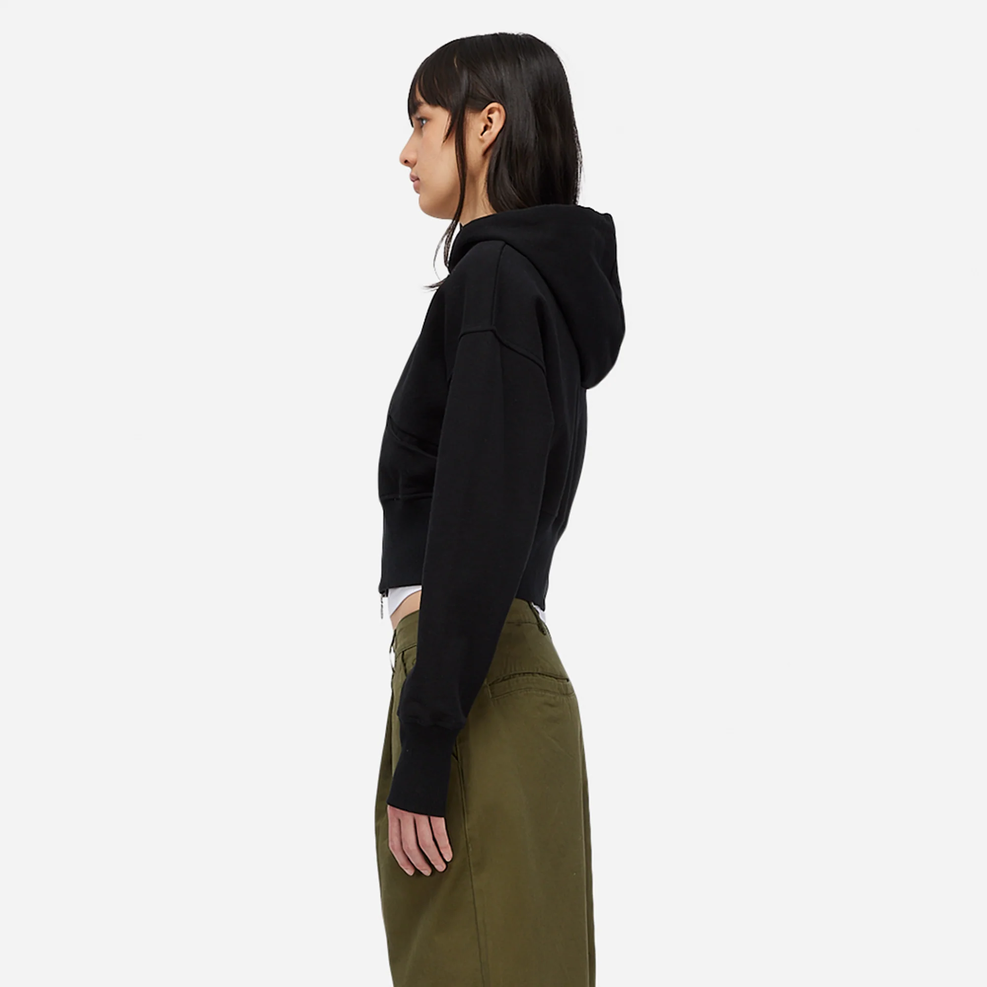 Dime Womens Cropped Zip Hoodie - Image 4