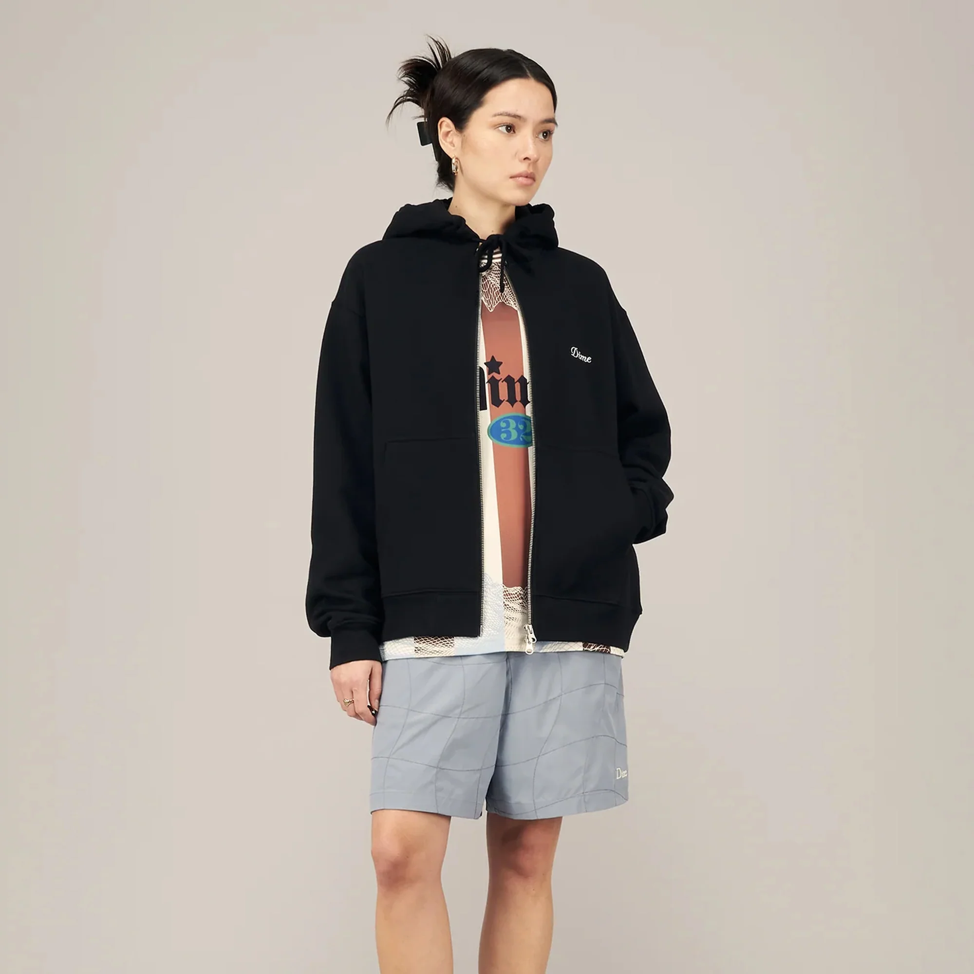 Dime Mens Cursive Small Logo Hoodie - Image 2