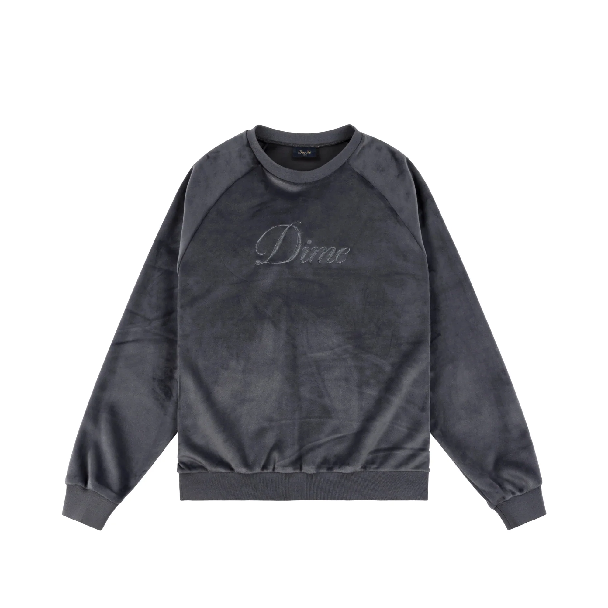 Dime Mens Cursive Velvet Crewneck