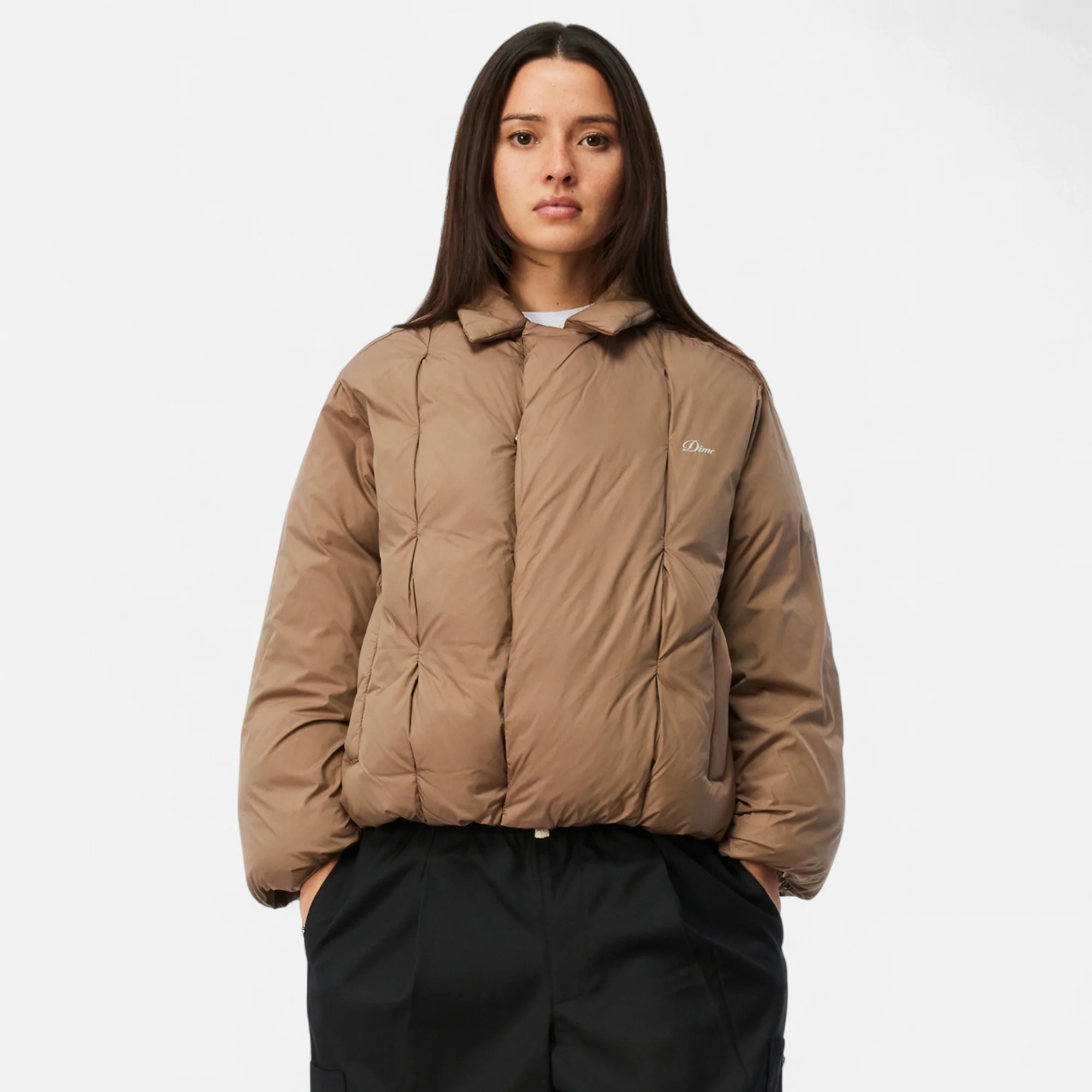 Dime Mens Pleated Puffer Jacket - Image 2