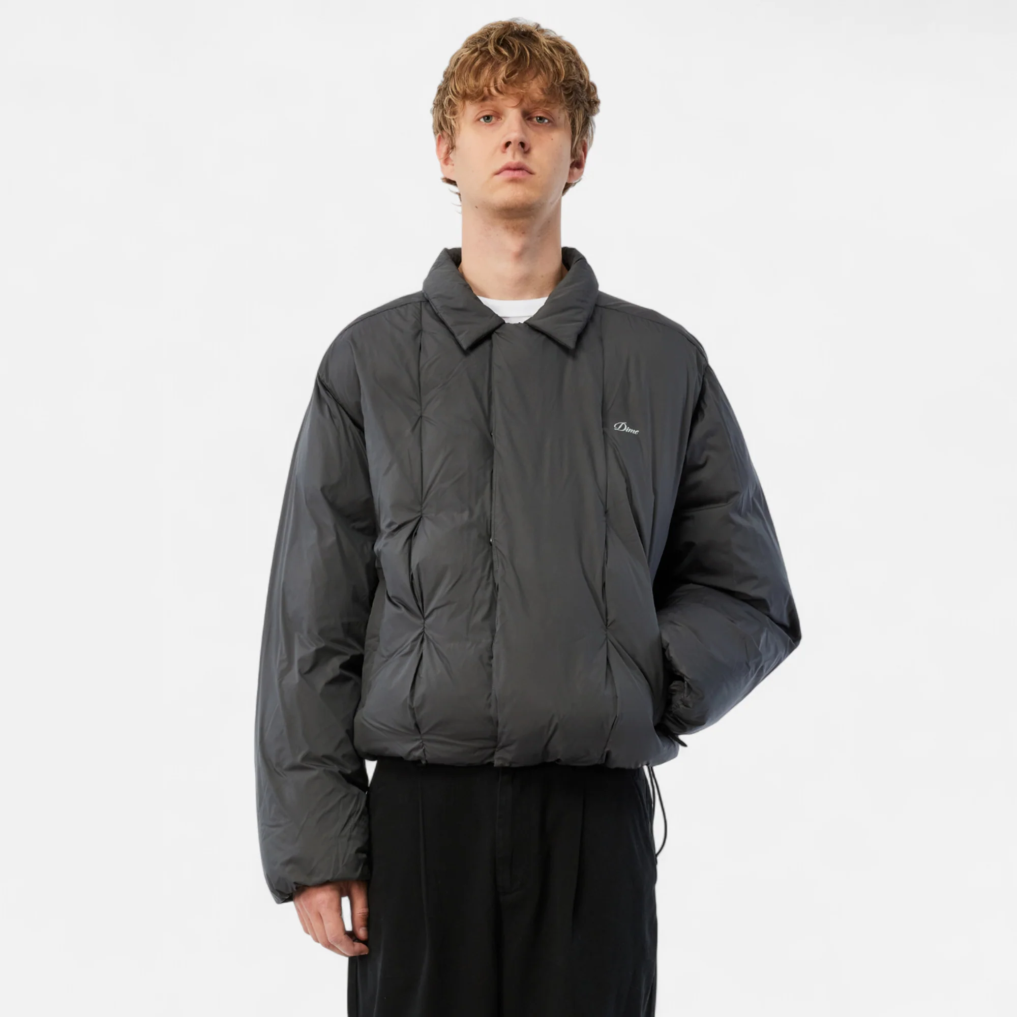 Dime Mens Pleated Puffer Jacket - Image 2