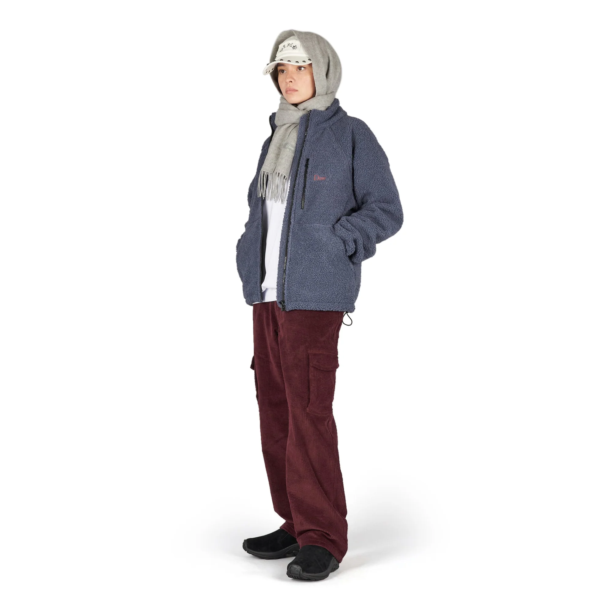 Dime Mens Polar Fleece Sherpa Zip Up Jacket - Image 2