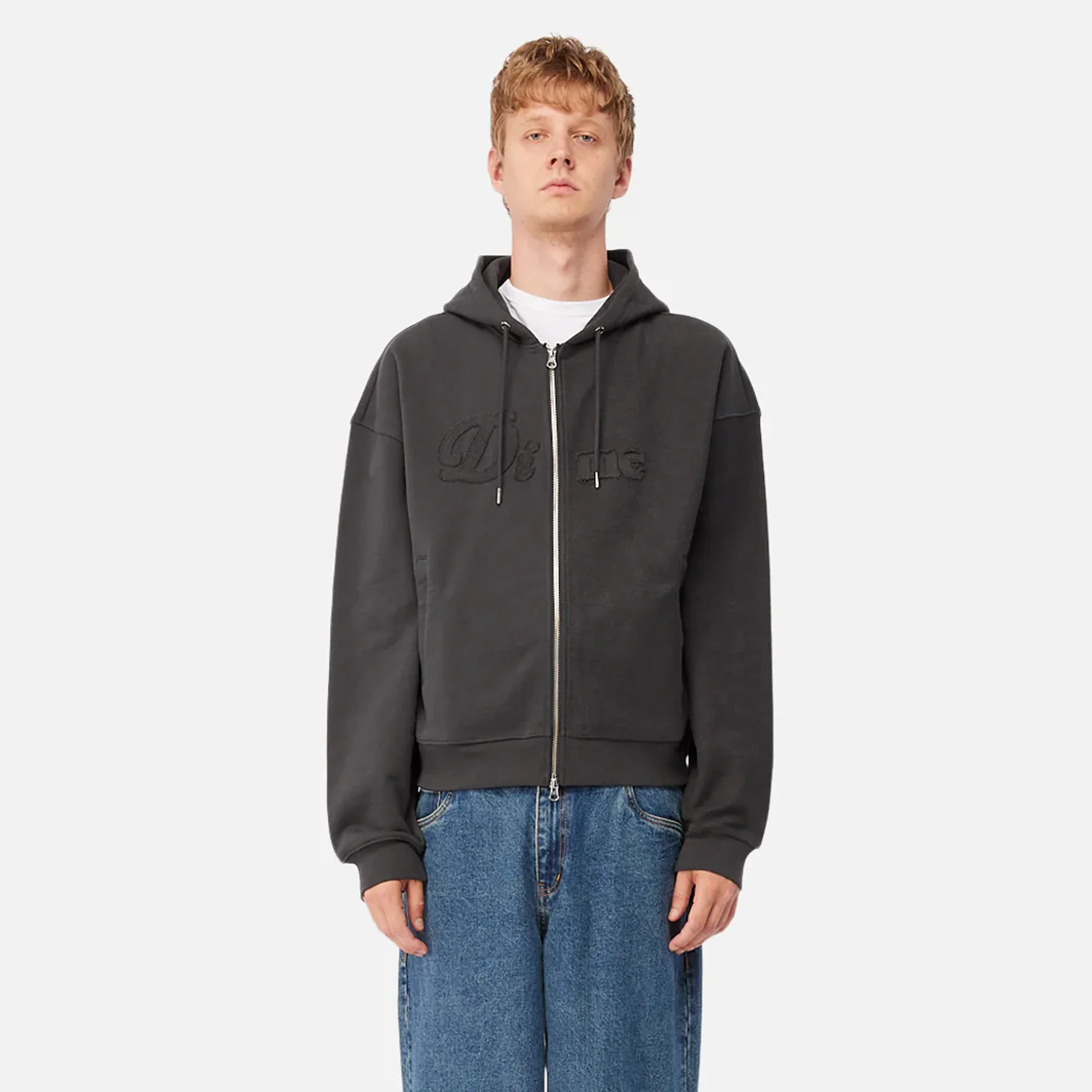 Dime Mens Reverse French Zip Hoodie - Image 2