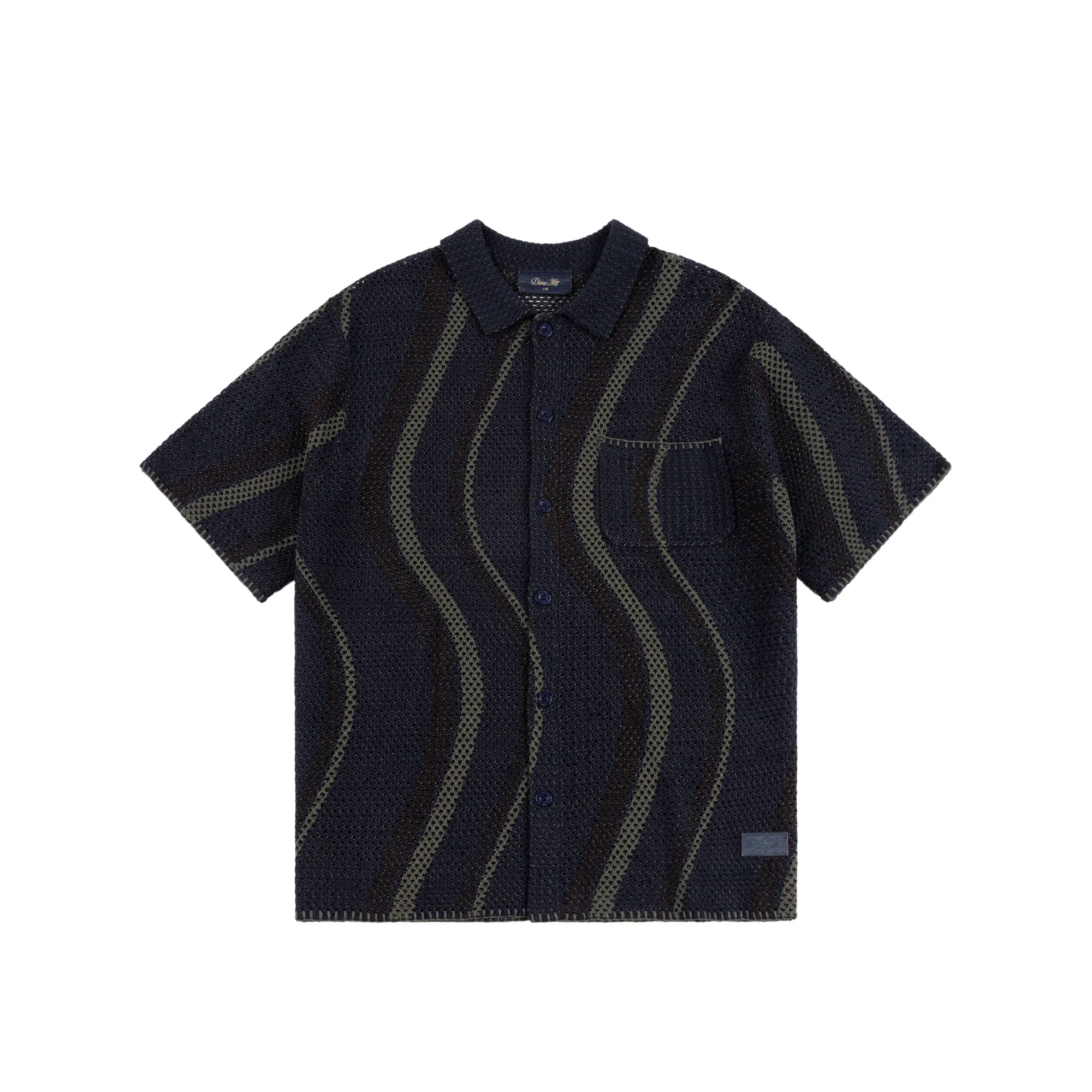 Dime Mens Soleil Button Up Knit Shirt